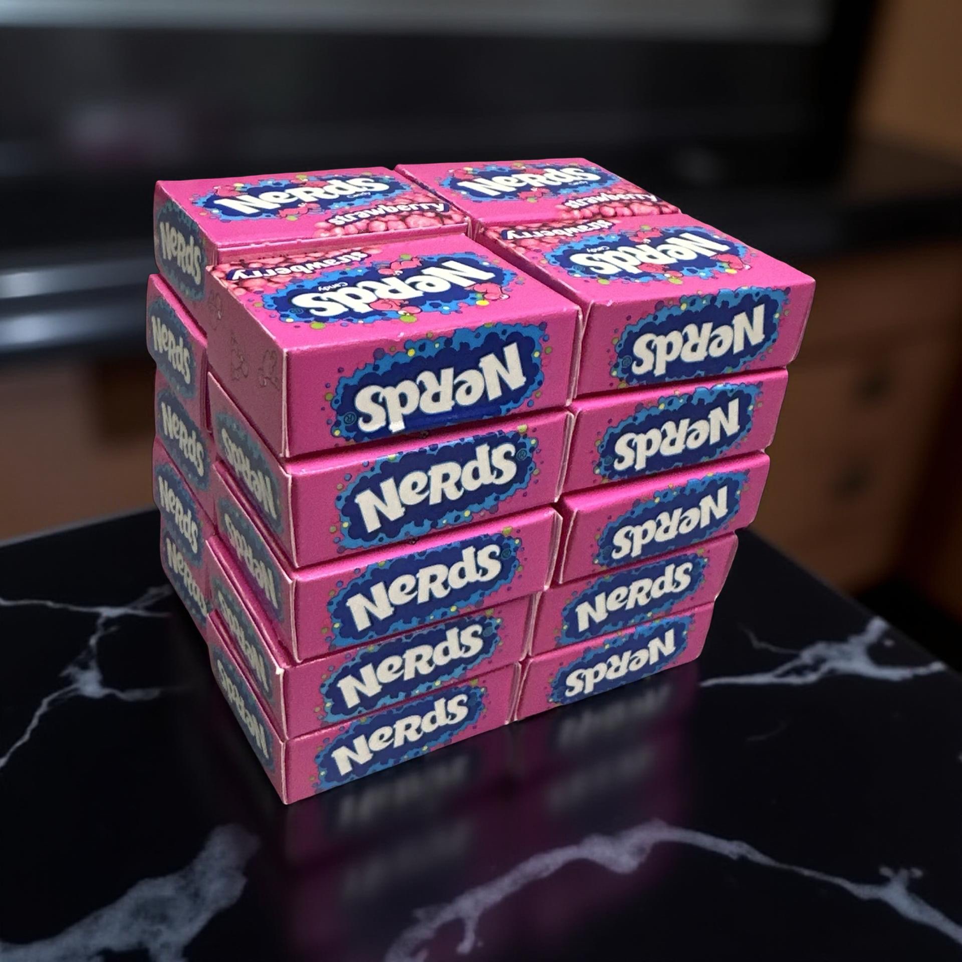 Strawberry Nerds Miniature Individual .4 oz Boxes, Perfect Portions, 20 Total 3