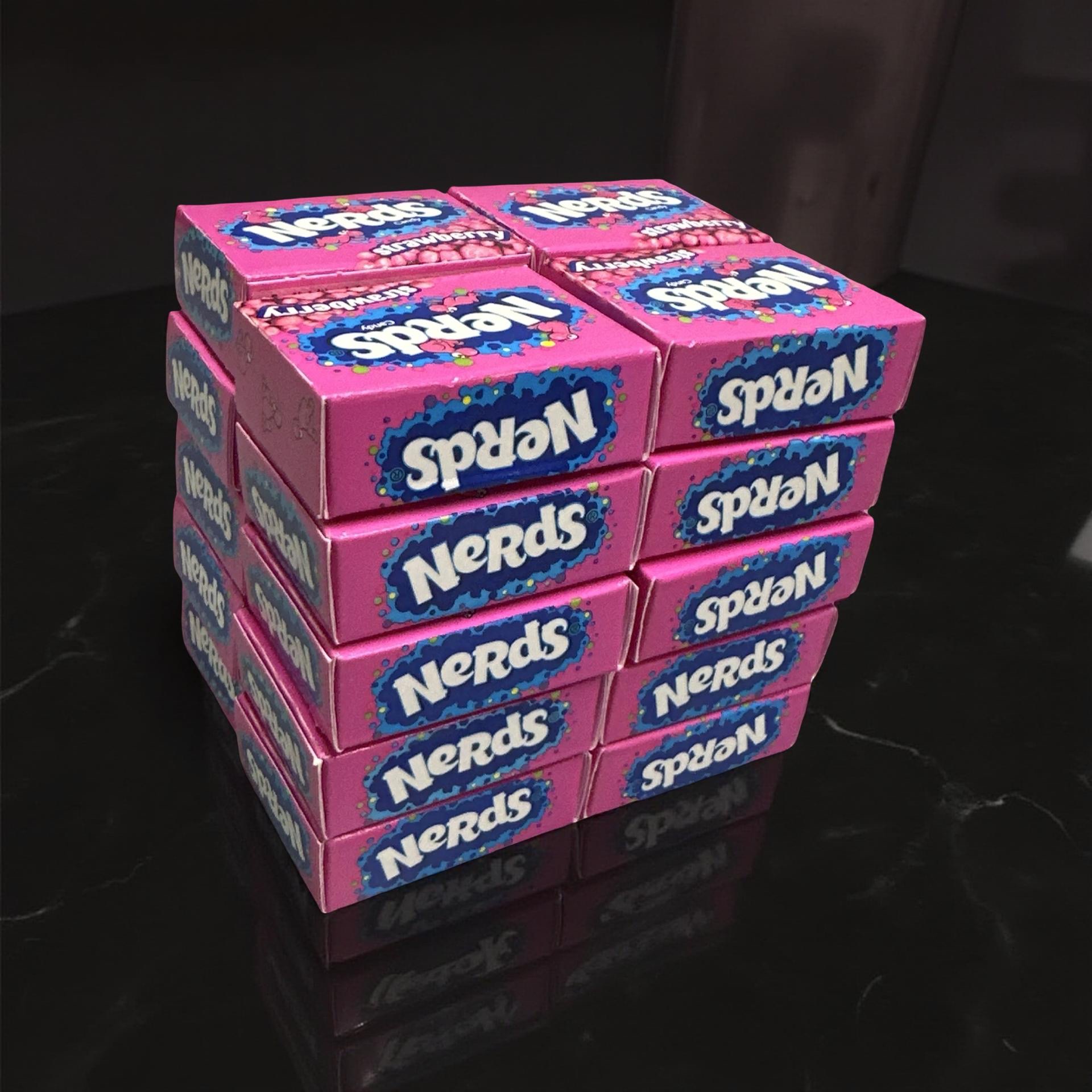 Strawberry Nerds Miniature Individual .4 oz Boxes, Perfect Portions, 20 Total 5
