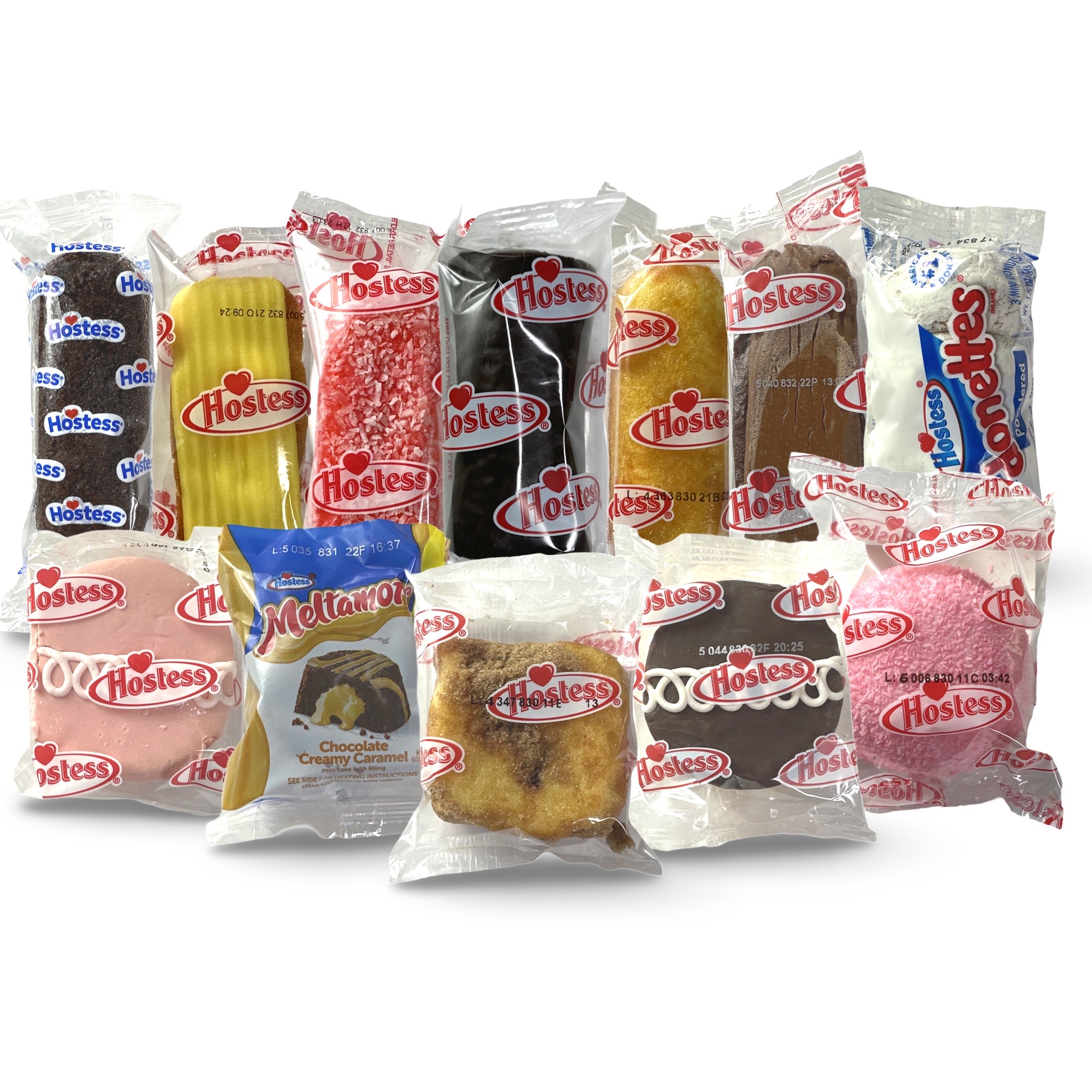 Hostess 10 Snack Cake Variety Pack, 10 Flavors including Cupcakes, Cinnamon Rolls, Danish, Ding Dongs, Twinkies, Zingers