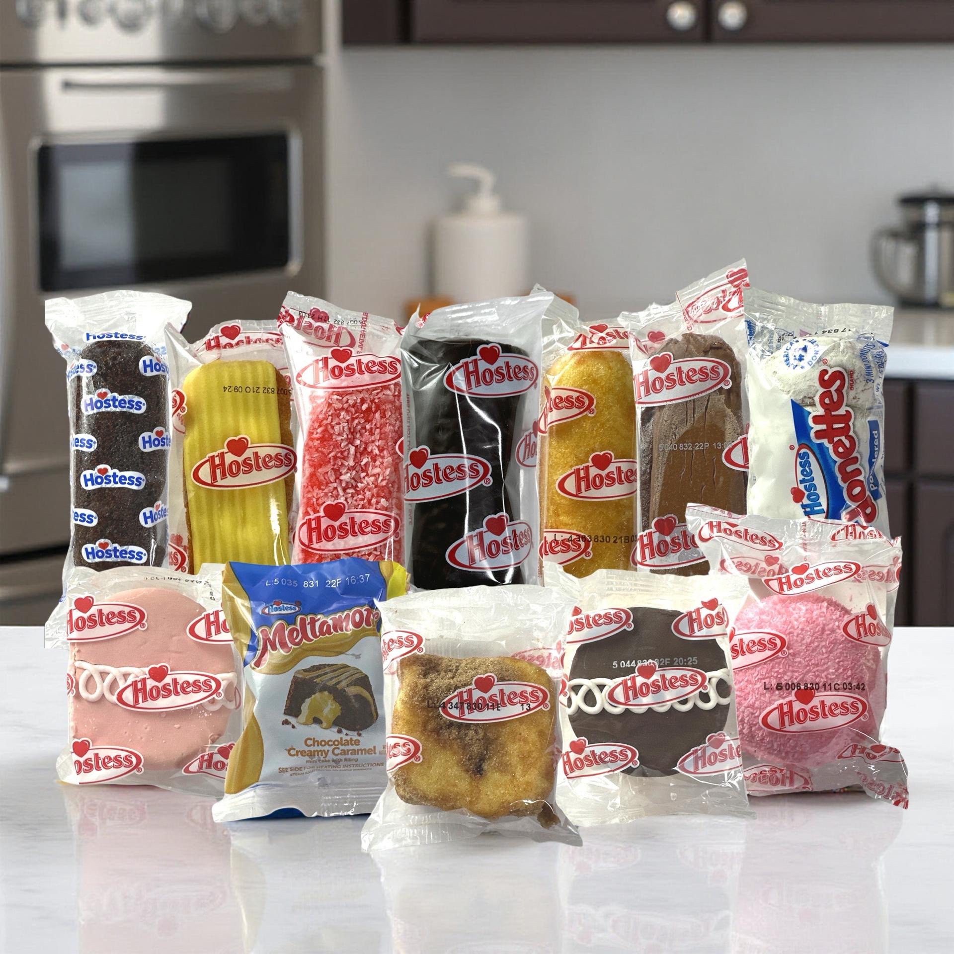 Hostess 30 Snack Cake Variety Pack, 10 Flavors Or More including Cupcakes, Cinnamon Rolls, Danish, Ding Dongs, Twinkies, Zingers 6