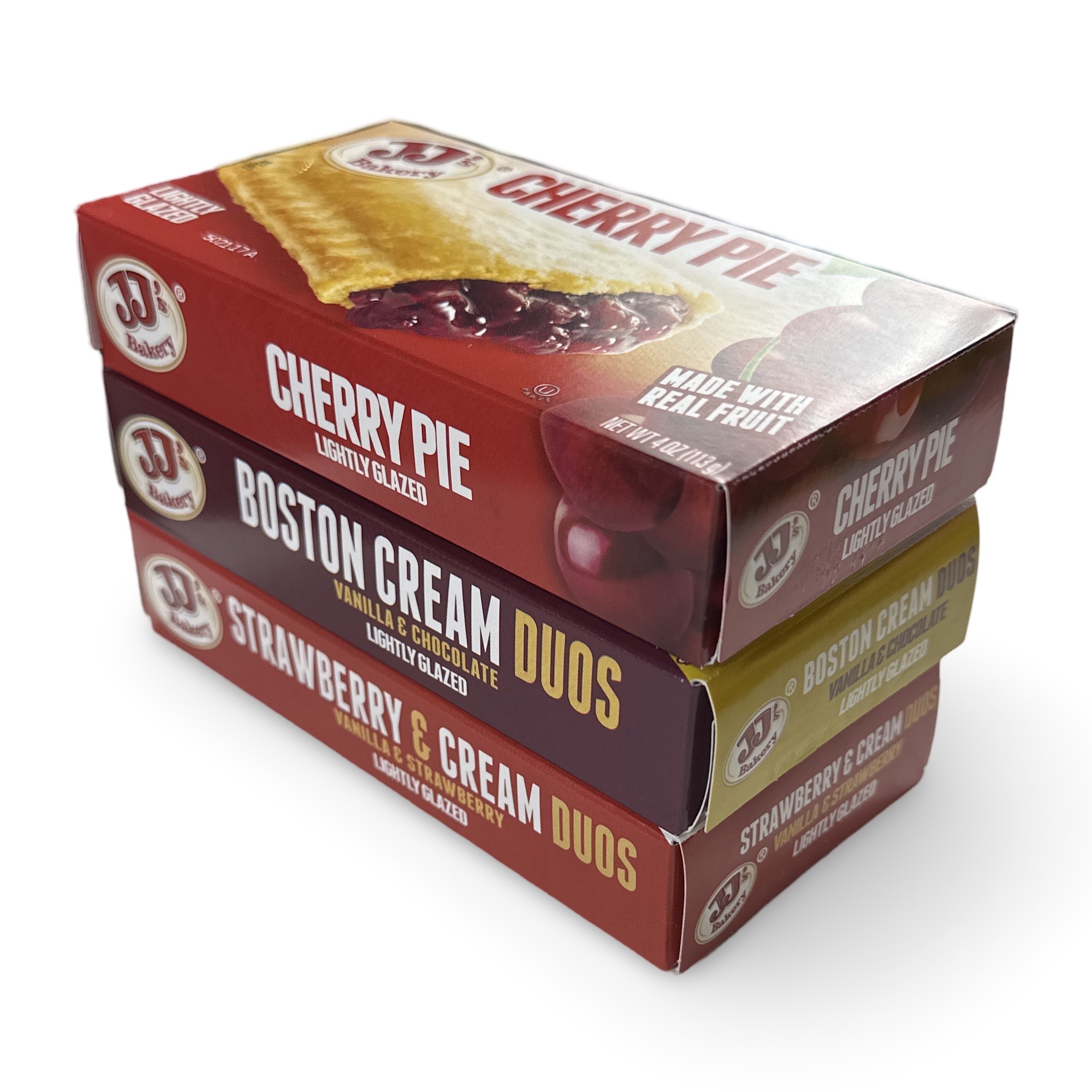 JJ's Bakery Pies Variety Pack (Cherry / Strawberry Cream / Boston Cream) | 12 Count