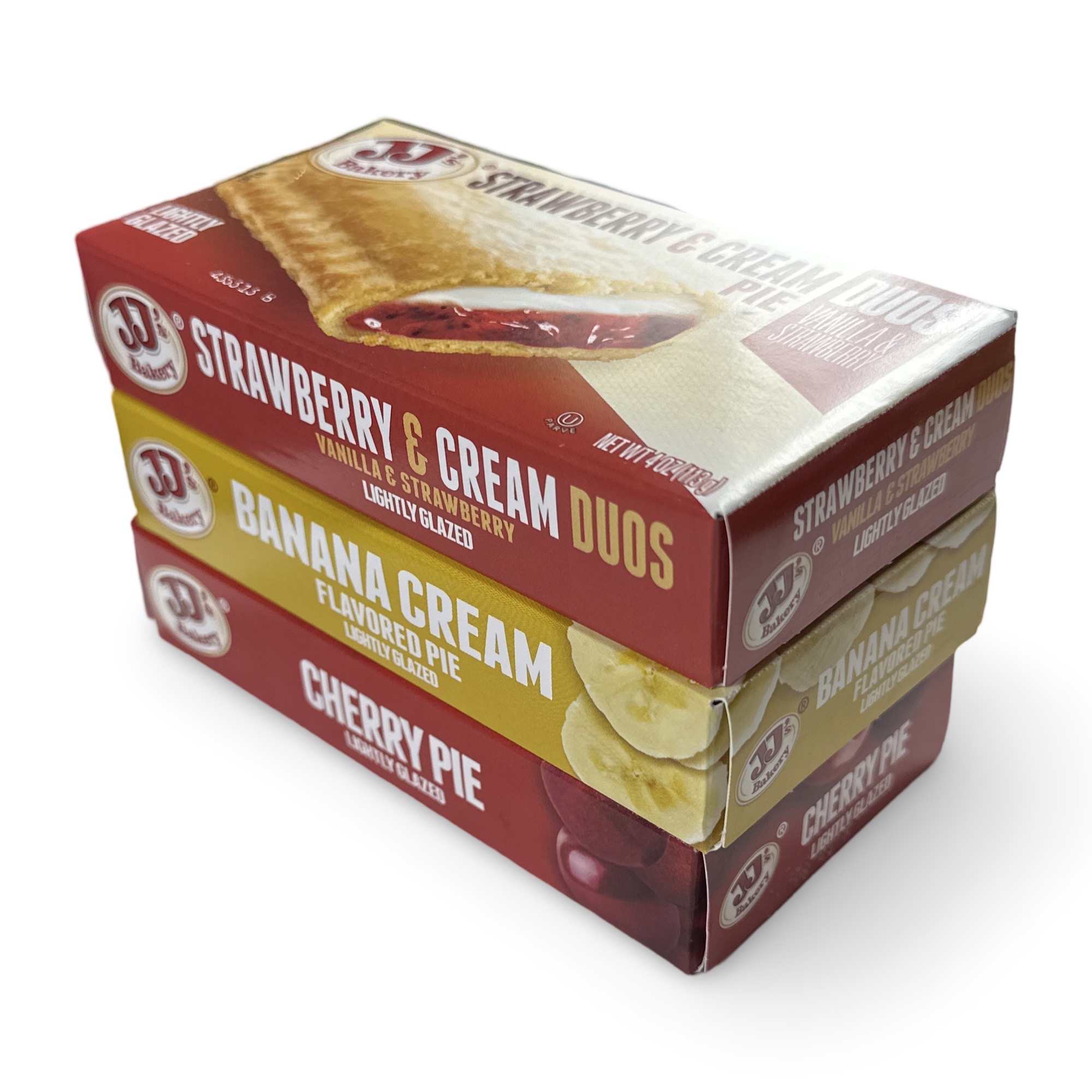 JJ's Bakery Pies Variety Pack (Cherry / Strawberry Cream / Banana Cream) | 12 Count