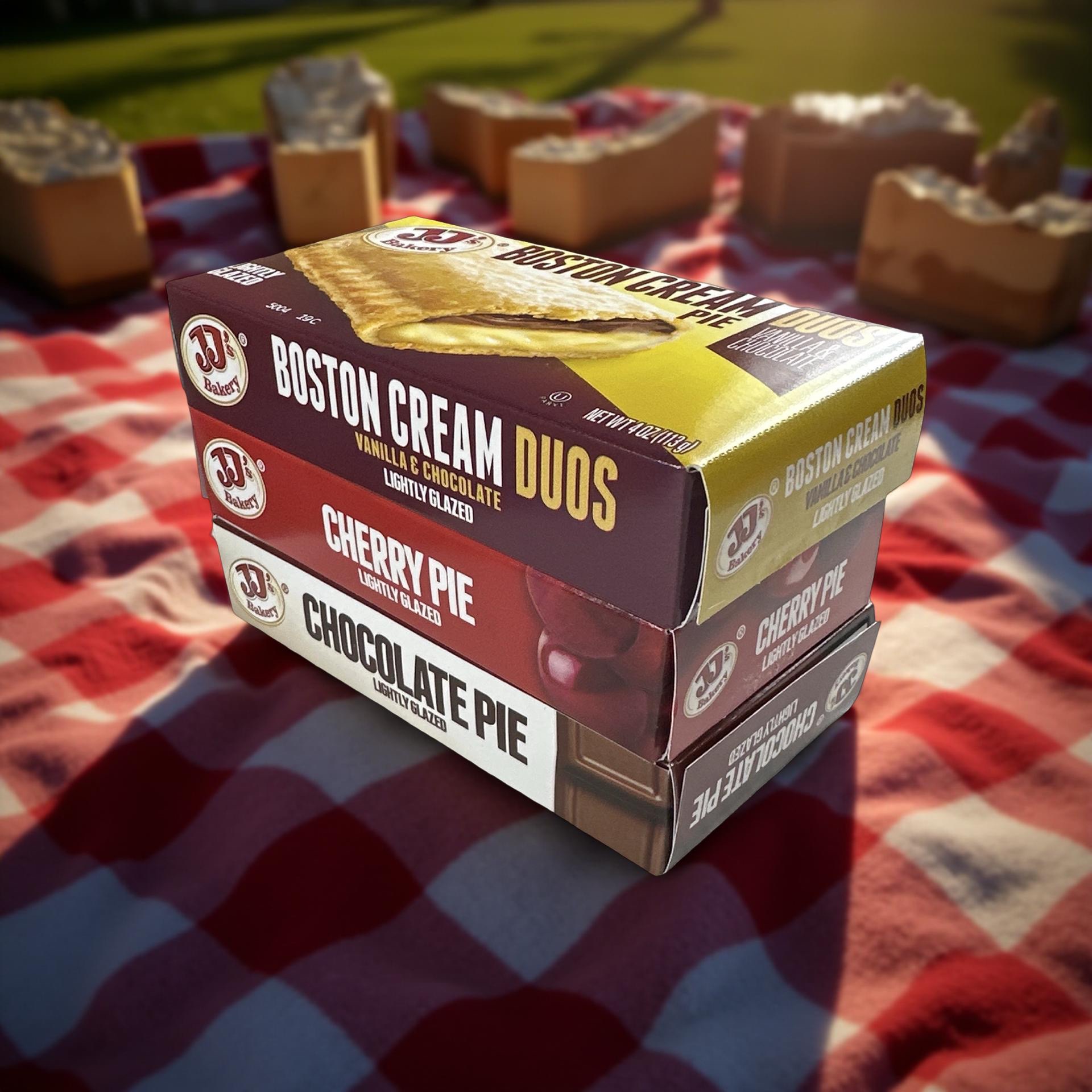 JJ's Bakery Pies Variety Pack (Chocolate / Boston Cream / Cherry) | 12 Count 3