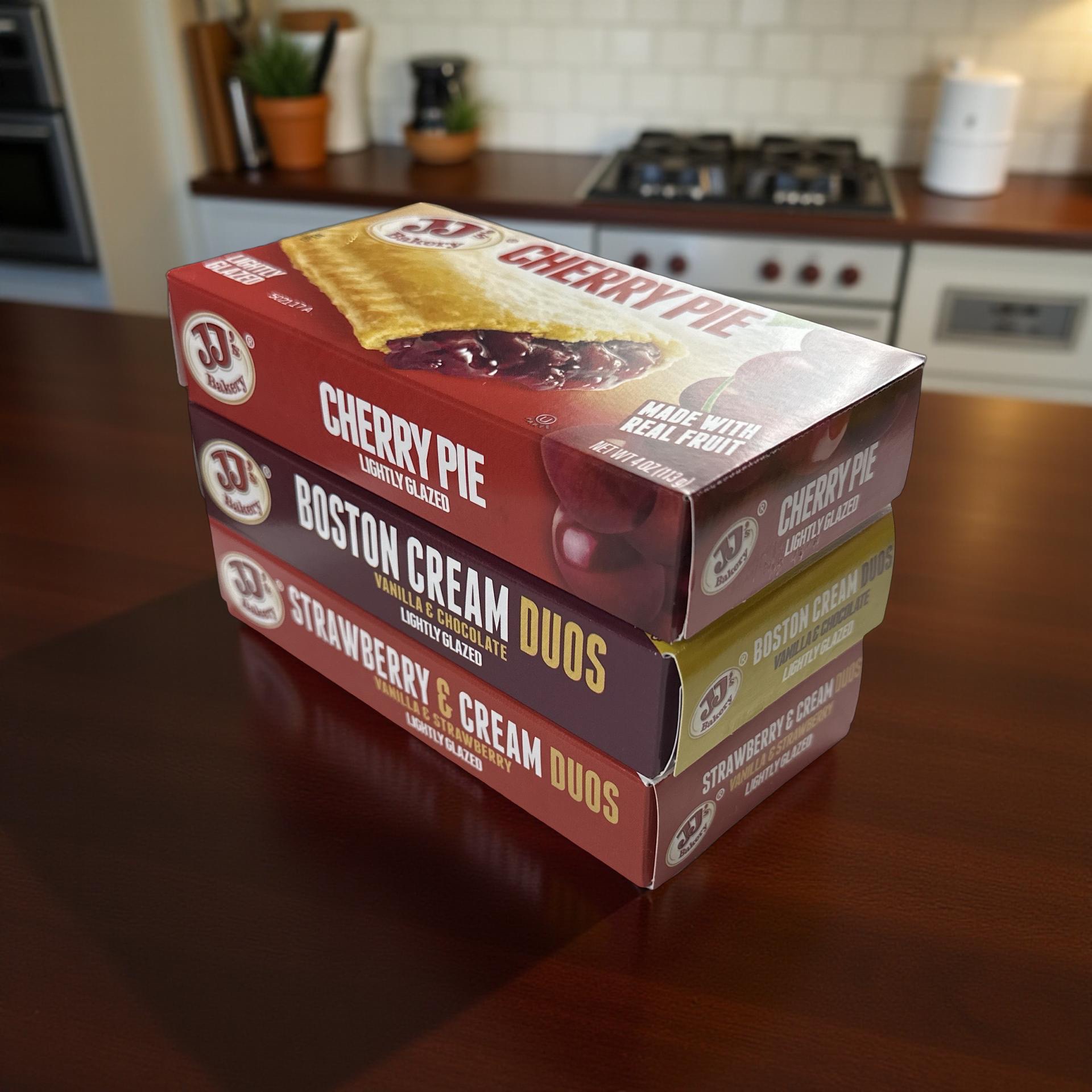 JJ's Bakery Pies Variety Pack (Cherry / Strawberry Cream / Boston Cream) | 12 Count 3