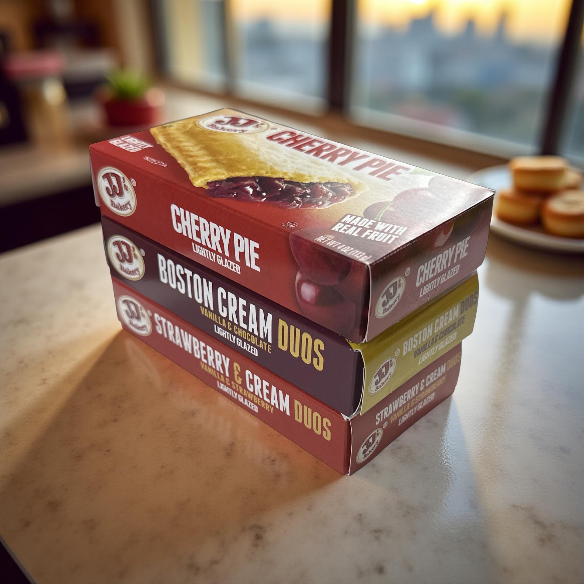 JJ's Bakery Pies Variety Pack (Cherry / Strawberry Cream / Boston Cream) | 12 Count 4