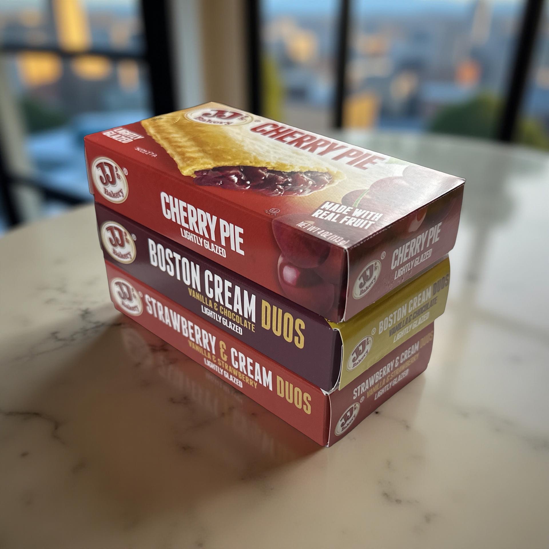 JJ's Bakery Pies Variety Pack (Cherry / Strawberry Cream / Boston Cream) | 12 Count 6