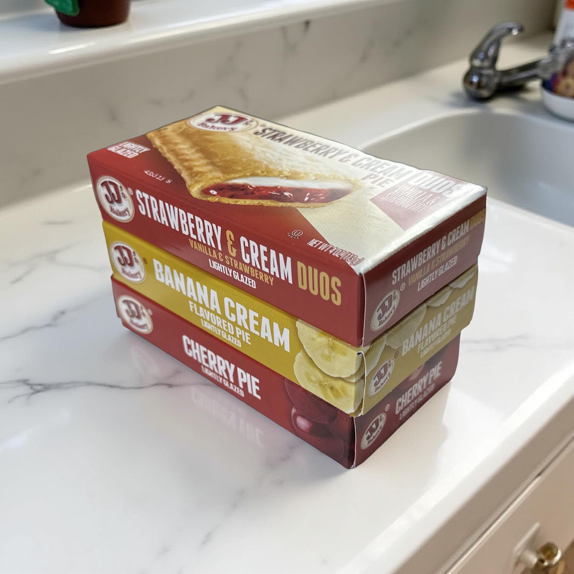 JJ's Bakery Pies Variety Pack (Cherry / Strawberry Cream / Banana Cream) | 12 Count 6