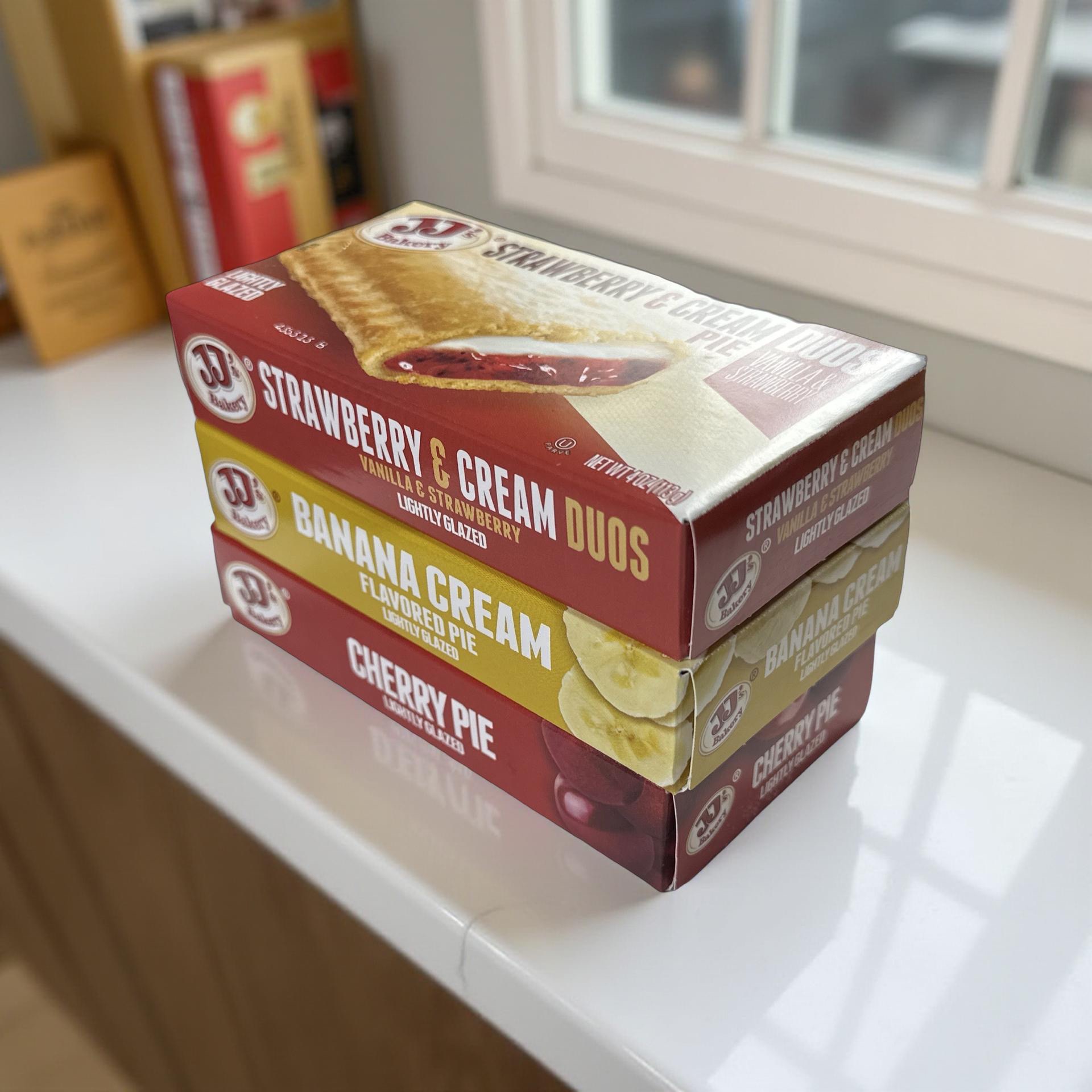 JJ's Bakery Pies Variety Pack (Cherry / Strawberry Cream / Banana Cream) | 12 Count 4