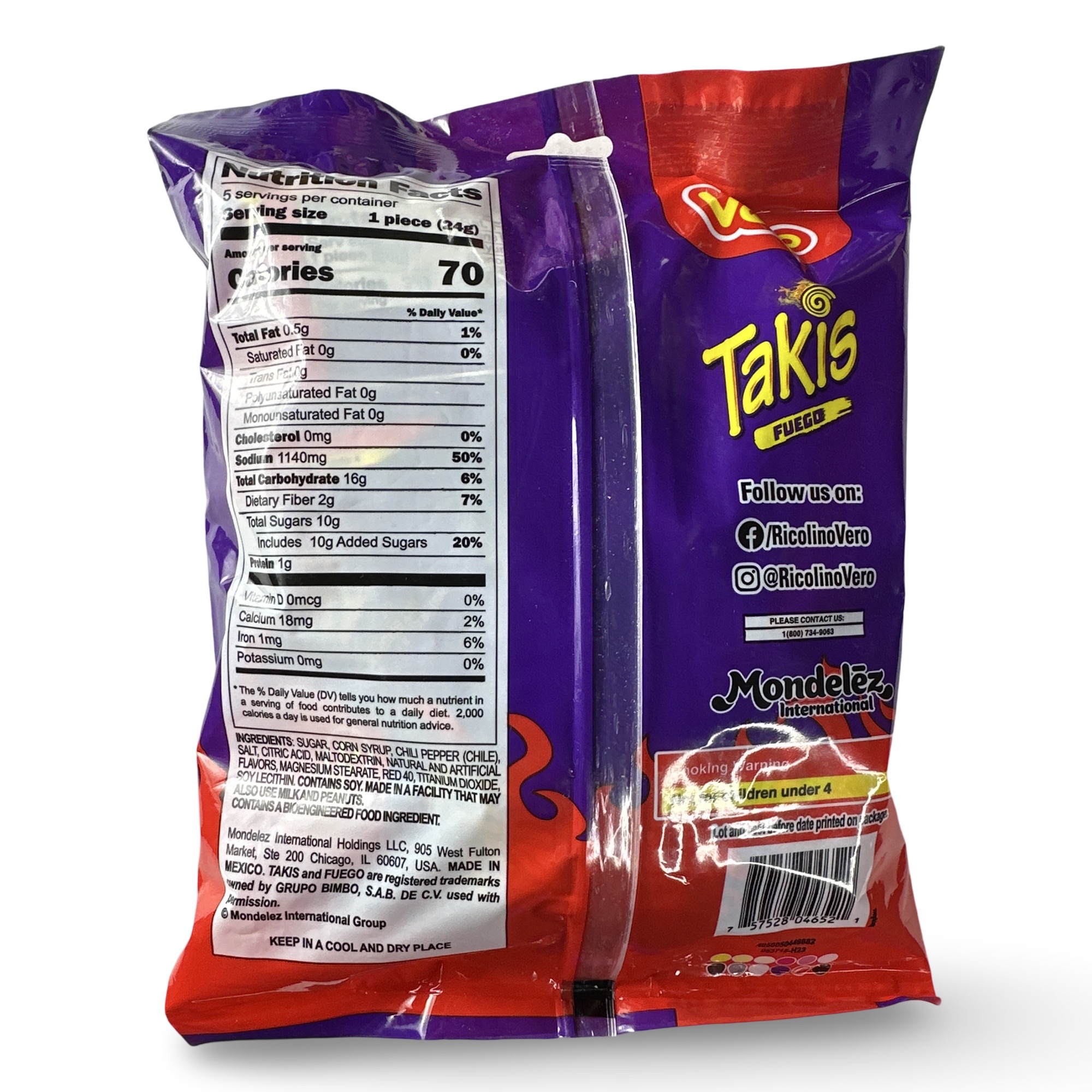 Takis Fuego Chamoy Lollipops with Chili Pepper Powder, 3 Bags 3