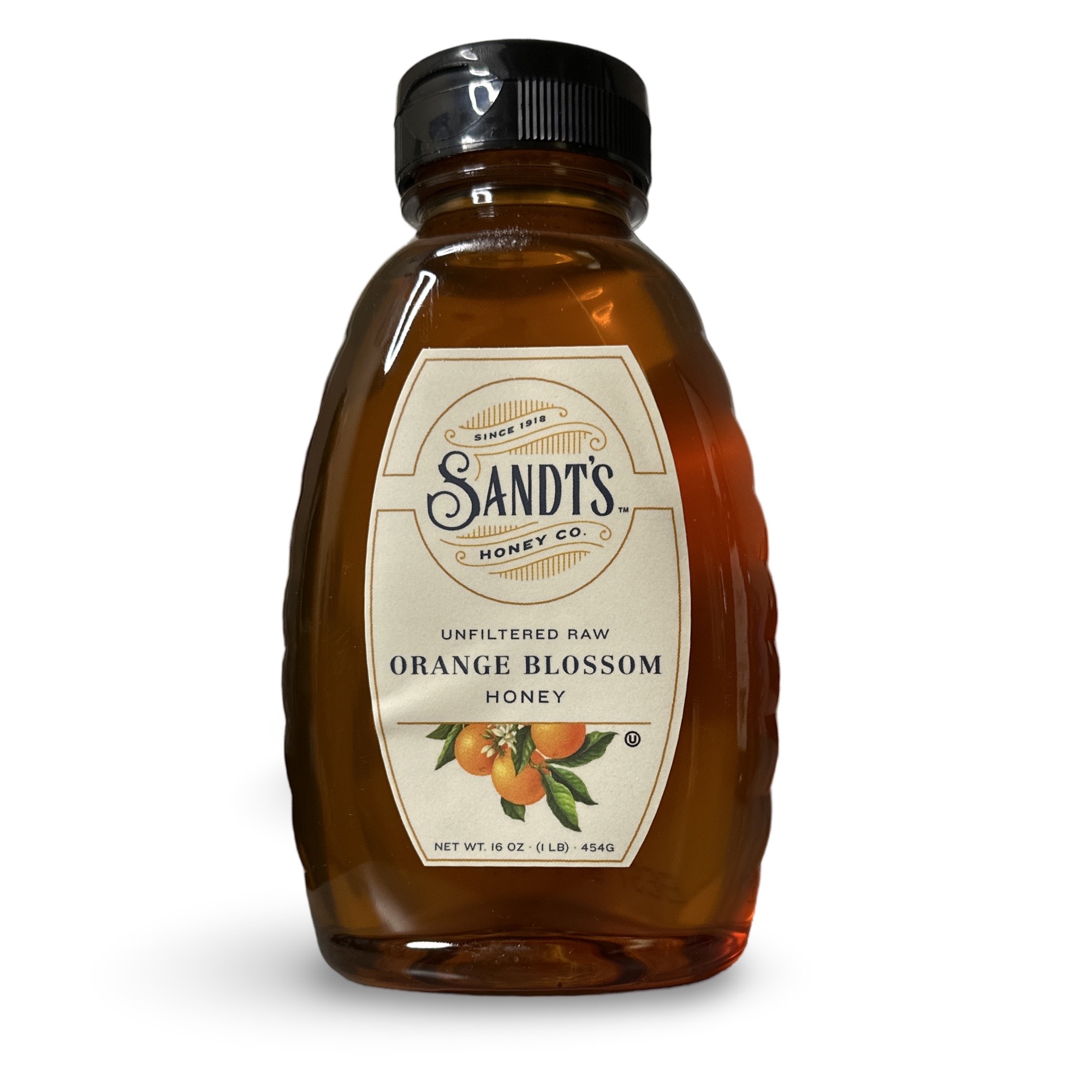 Sandt's Orange Blossom Honey, Unfiltered Raw Honey, Non-GMO Genuine, Pure Honey