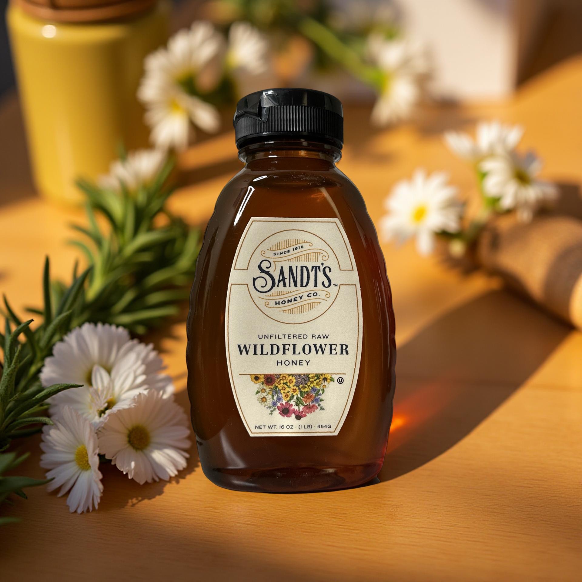 Sandt's Wildflower Honey, Unfiltered Raw Honey, Non-GMO Genuine, Pure Honey 3
