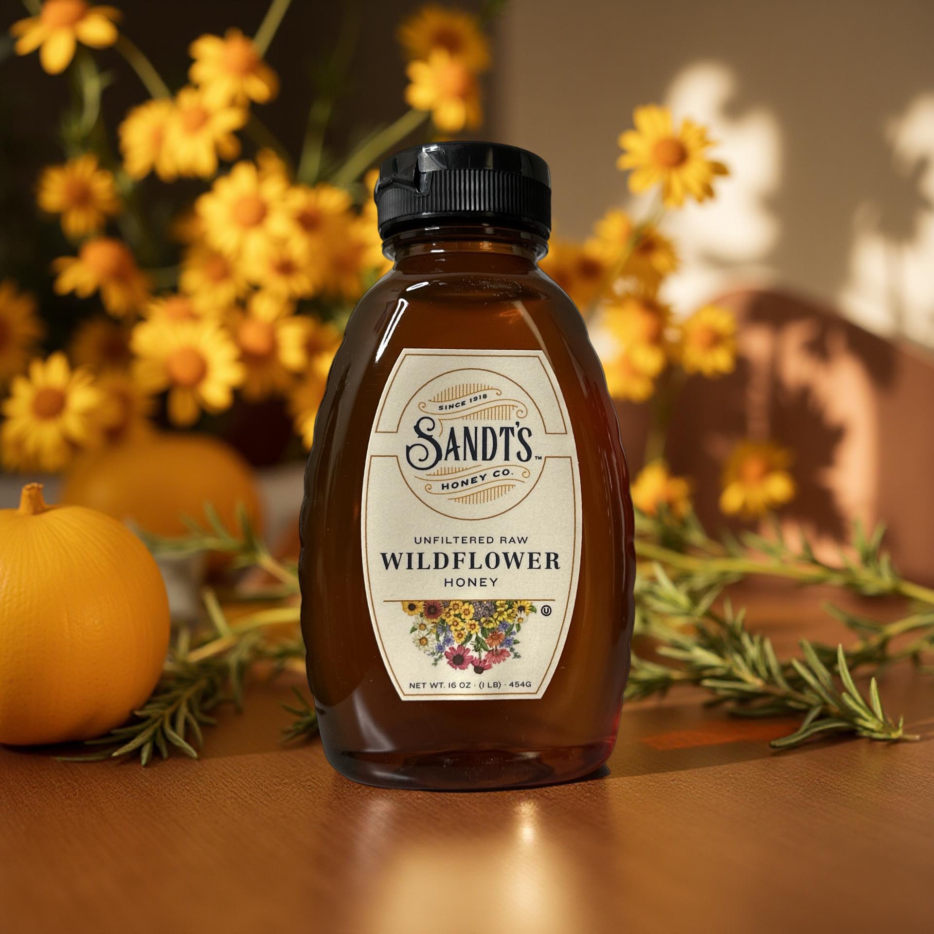Sandt's Wildflower Honey, Unfiltered Raw Honey, Non-GMO Genuine, Pure Honey 4