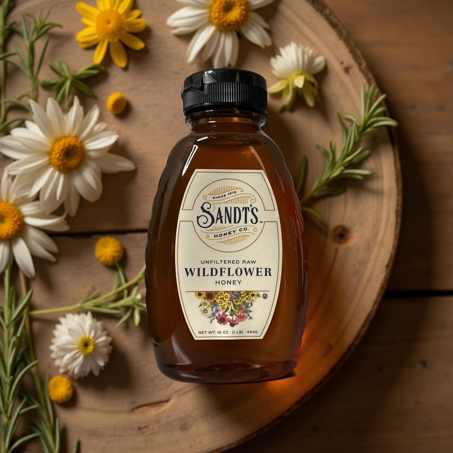 Sandt's Wildflower Honey, Unfiltered Raw Honey, Non-GMO Genuine, Pure Honey 6