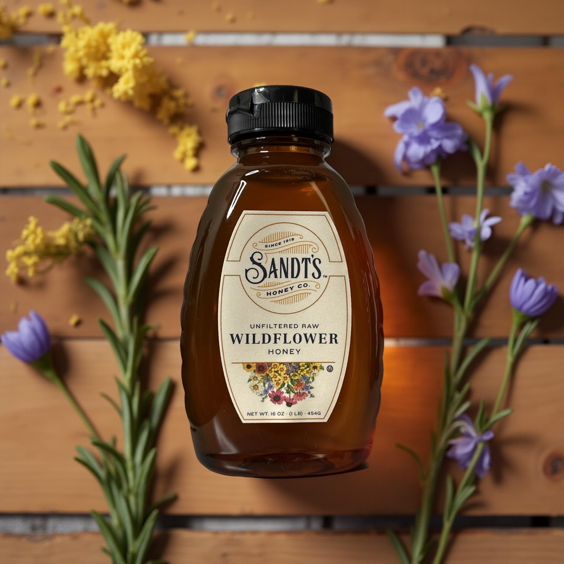 Sandt's Wildflower Honey, Unfiltered Raw Honey, Non-GMO Genuine, Pure Honey 5