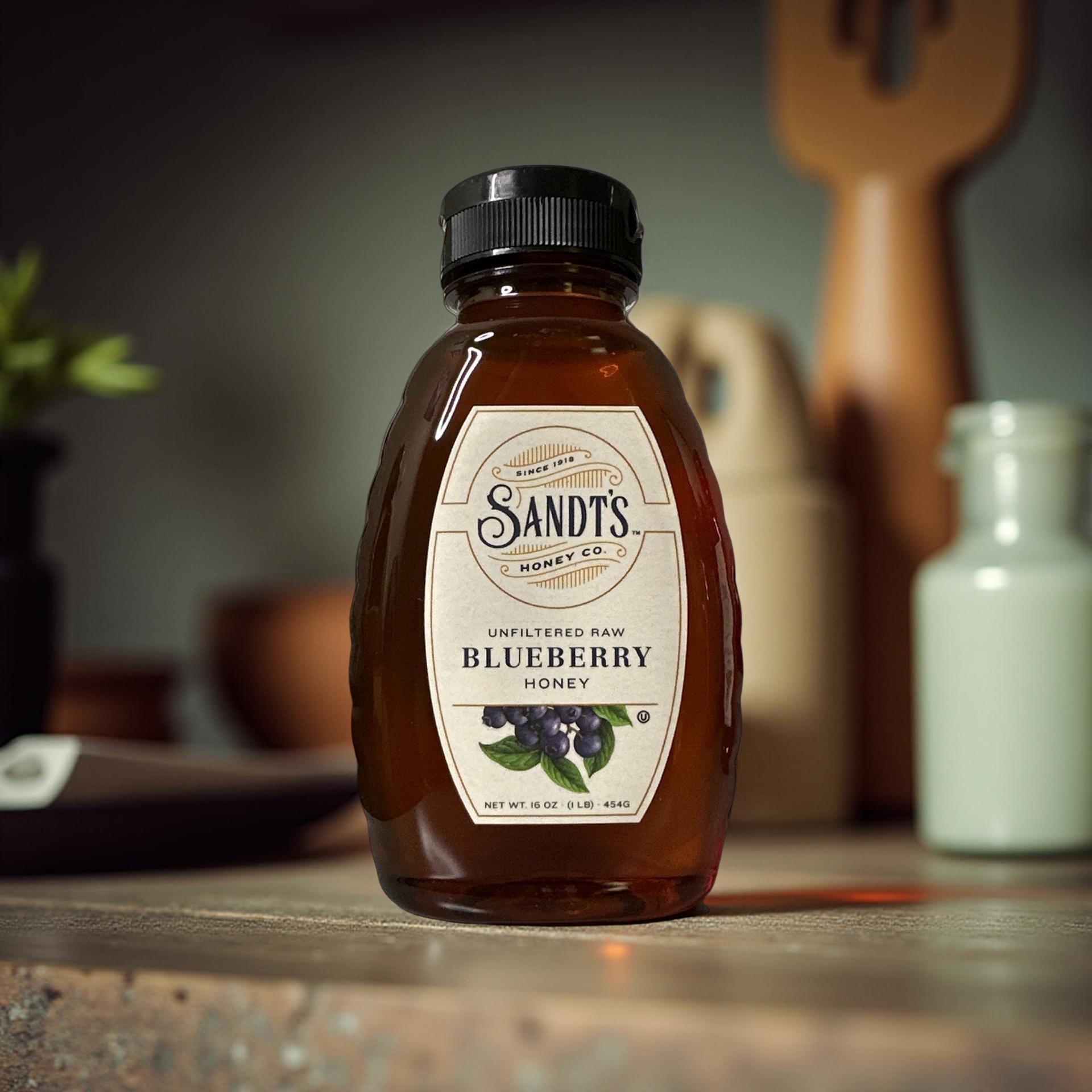 Sandt's Blueberry Honey, Unfiltered Raw Honey, Non-GMO Genuine, Pure Honey 4