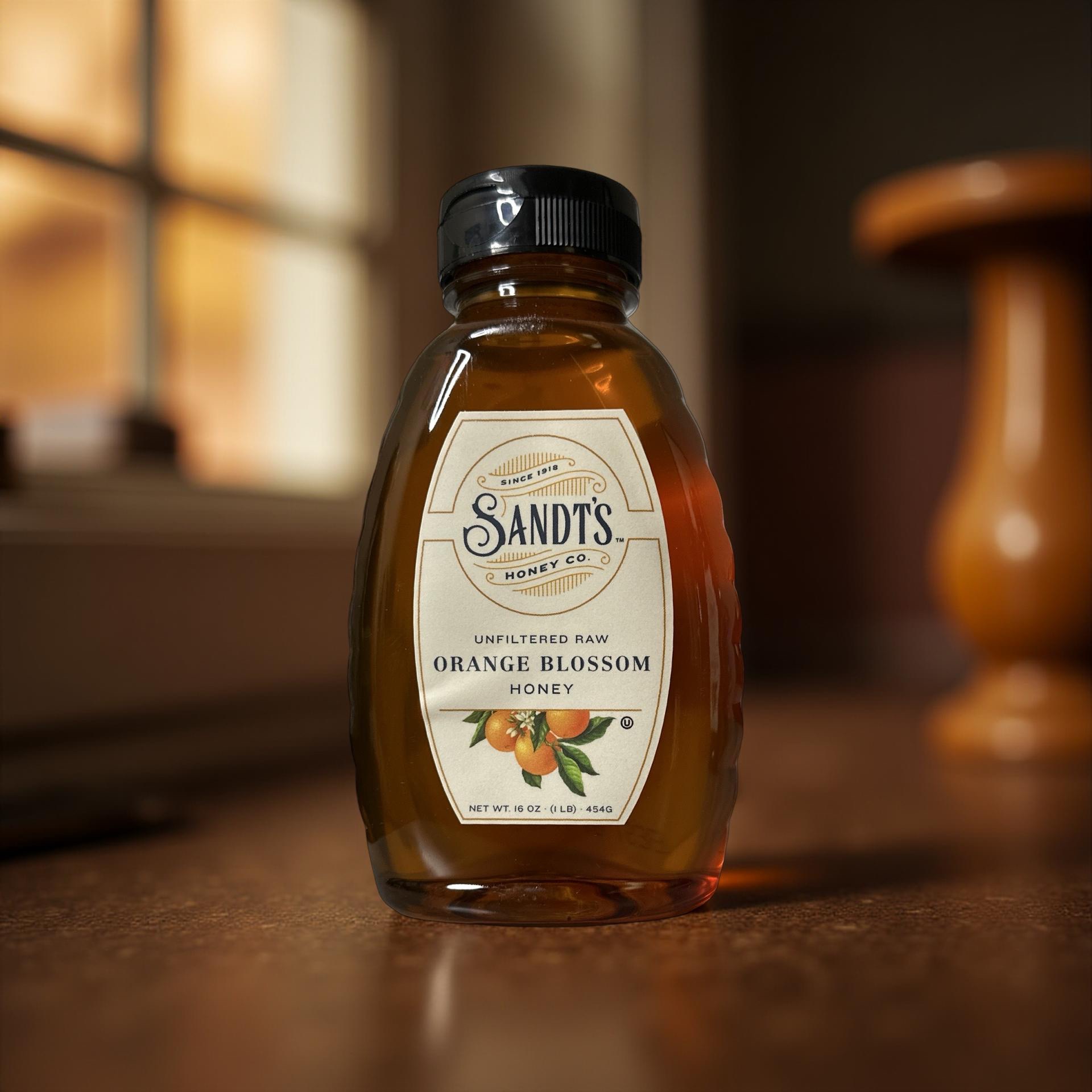 Sandt's Orange Blossom Honey, Unfiltered Raw Honey, Non-GMO Genuine, Pure Honey 4