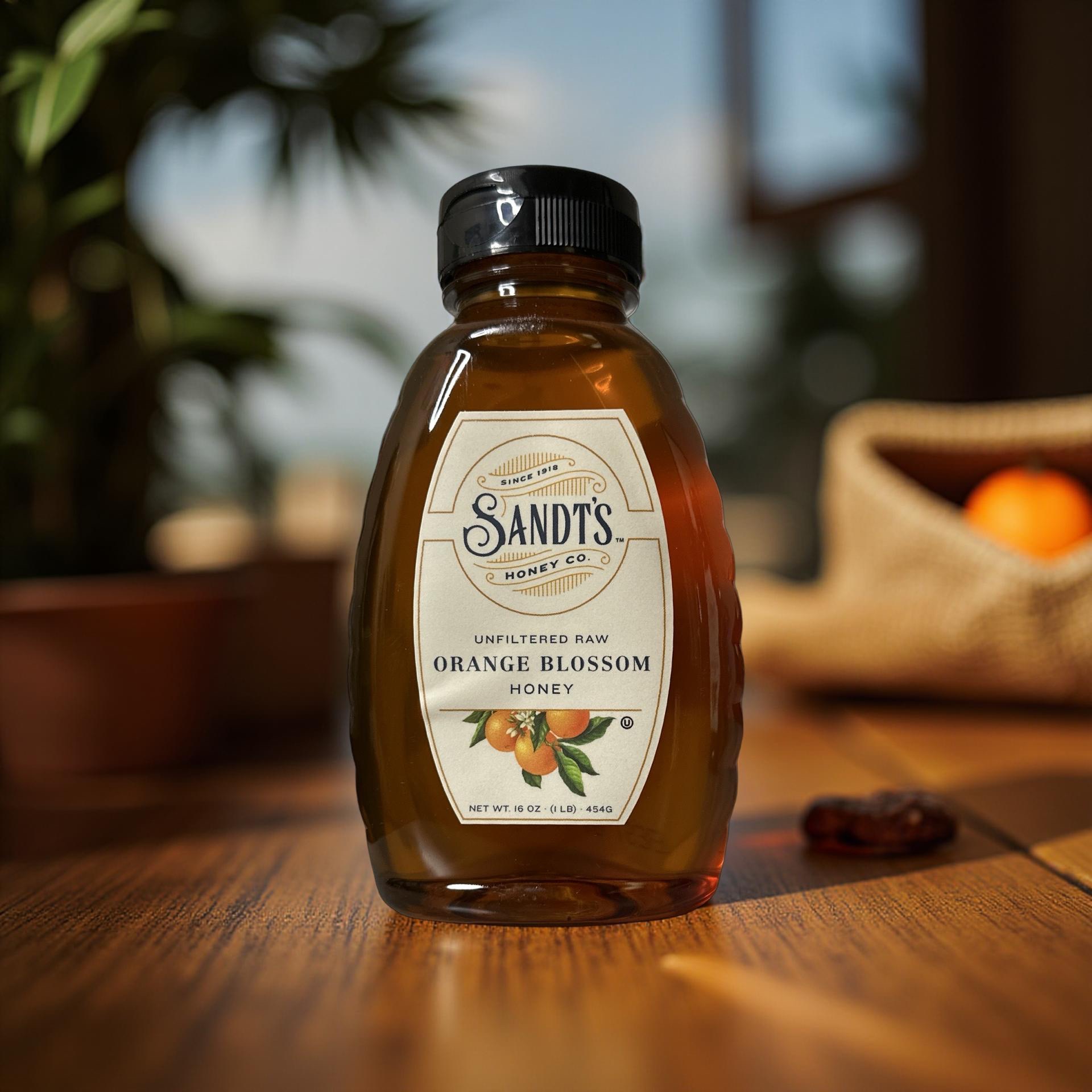 Sandt's Orange Blossom Honey, Unfiltered Raw Honey, Non-GMO Genuine, Pure Honey 5