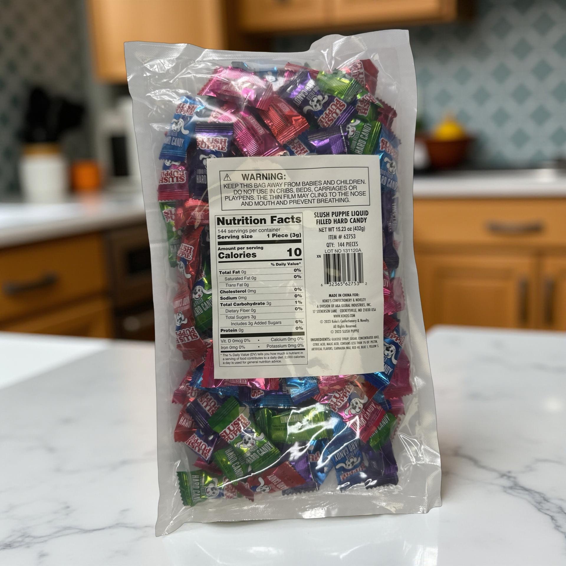 Slush Puppie Liquid Filled Hard Candy, Grape, Blue Raspberry, Cherry, Strawberry, Watermelon, 144 Pieces, 15.3 Oz 2