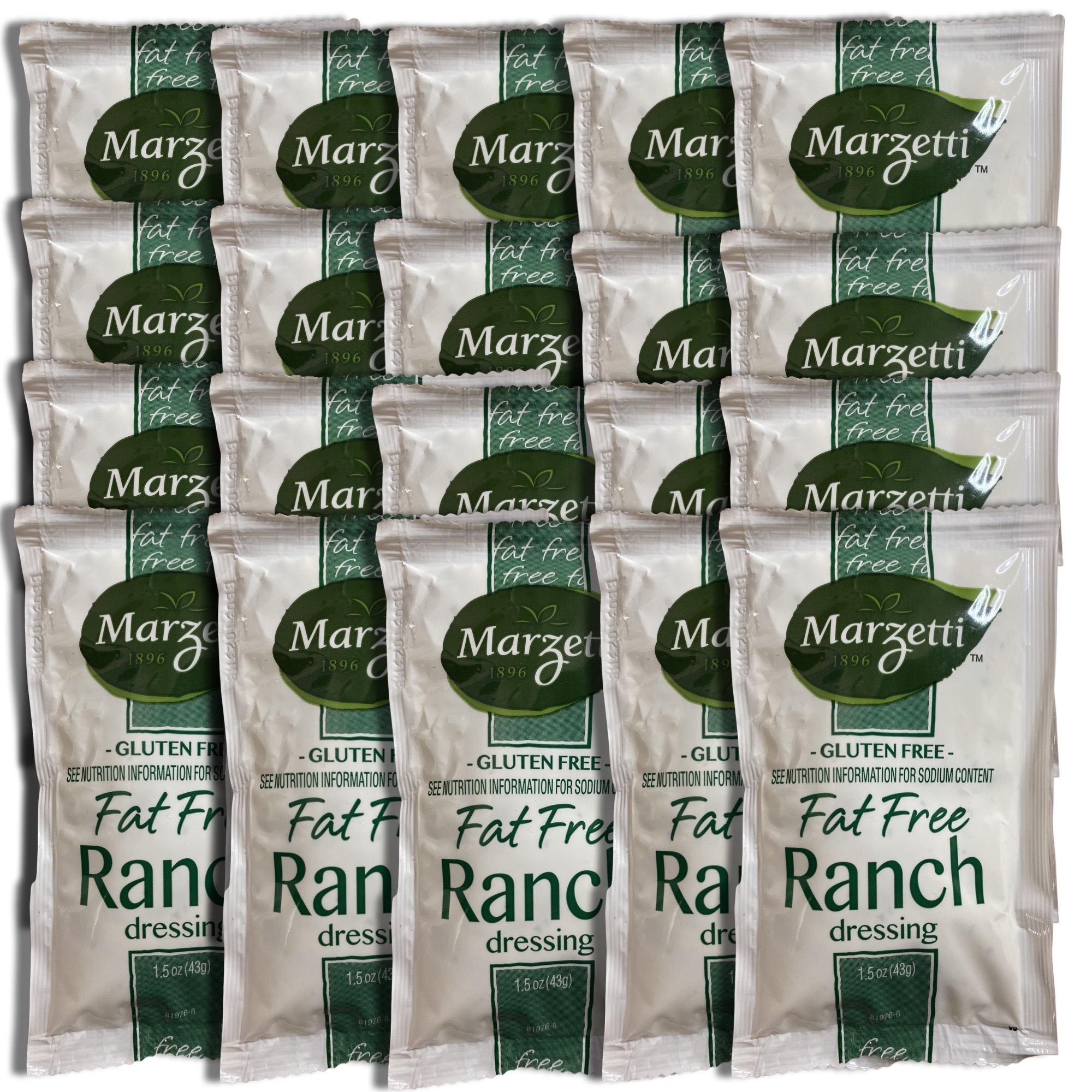 Fat Free Ranch Salad Dressing Packets | Value Pack | 1.5 Ounce | 20 Count