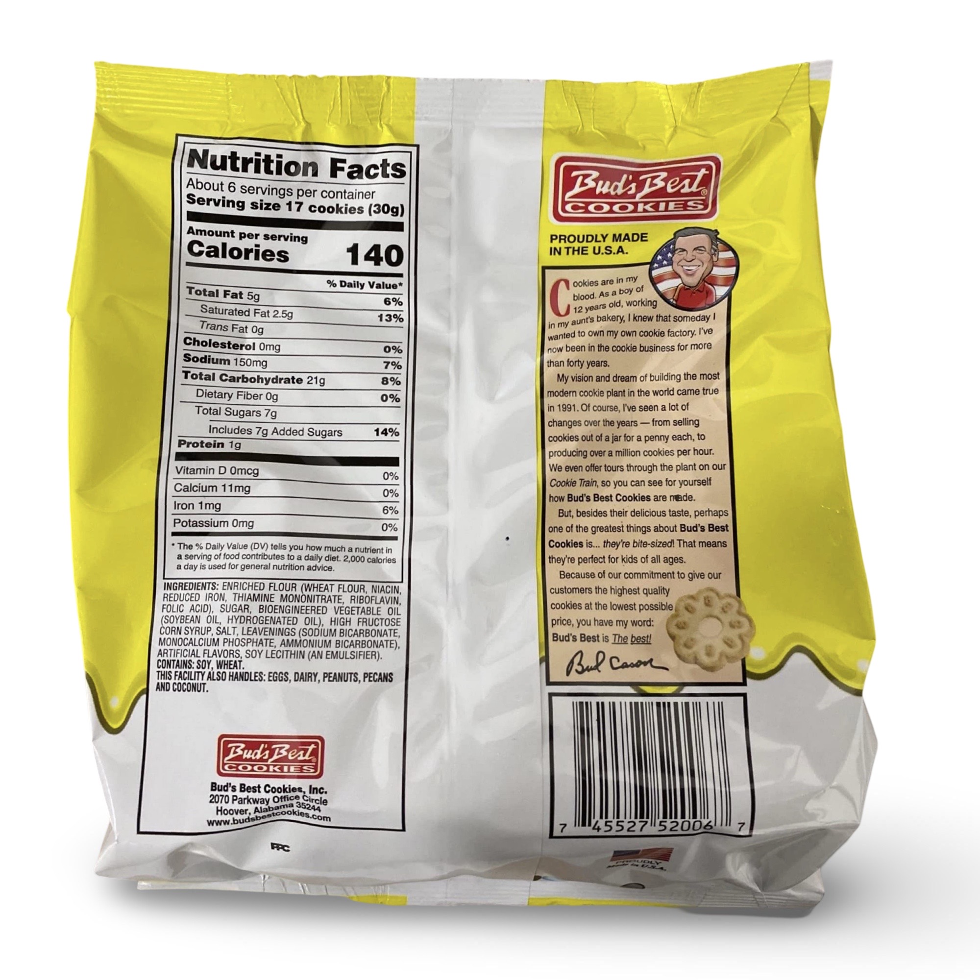 2x Bud's Best Bite Size Butter Cookies, 6 Oz Bags 2