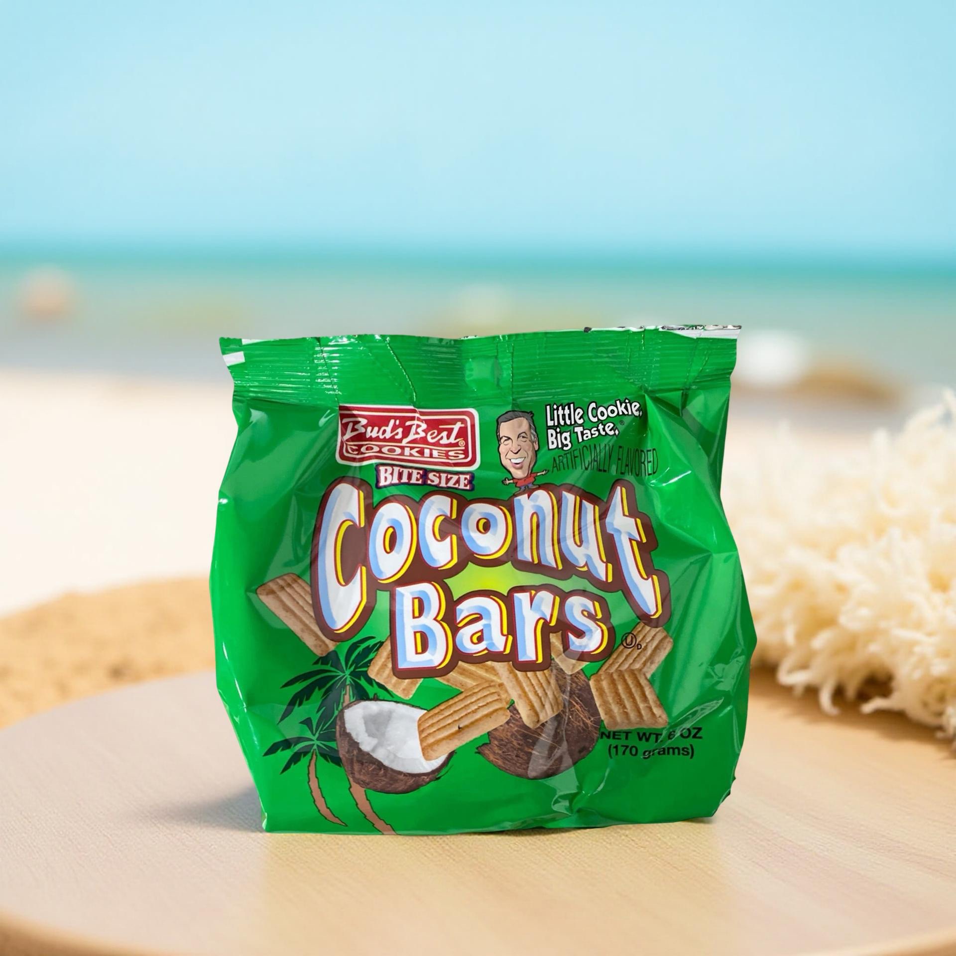 2x Bud's Best Bite Size Coconut Bars Cookies, 6 Oz Bags 6