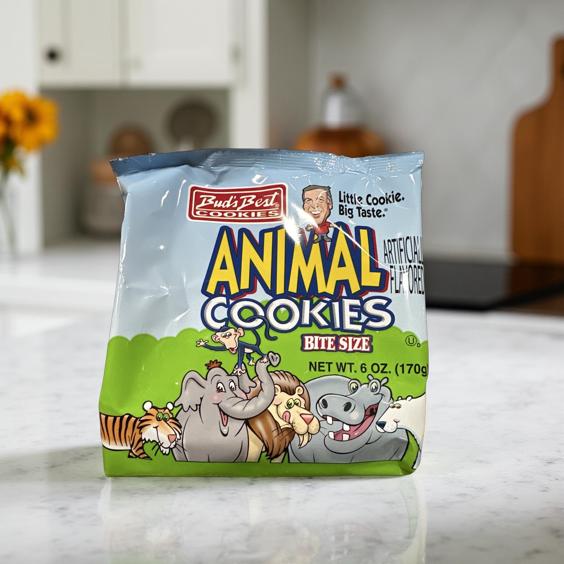 2x Bud's Best Bite Size Animal Cookies, 6 Oz Bags 6