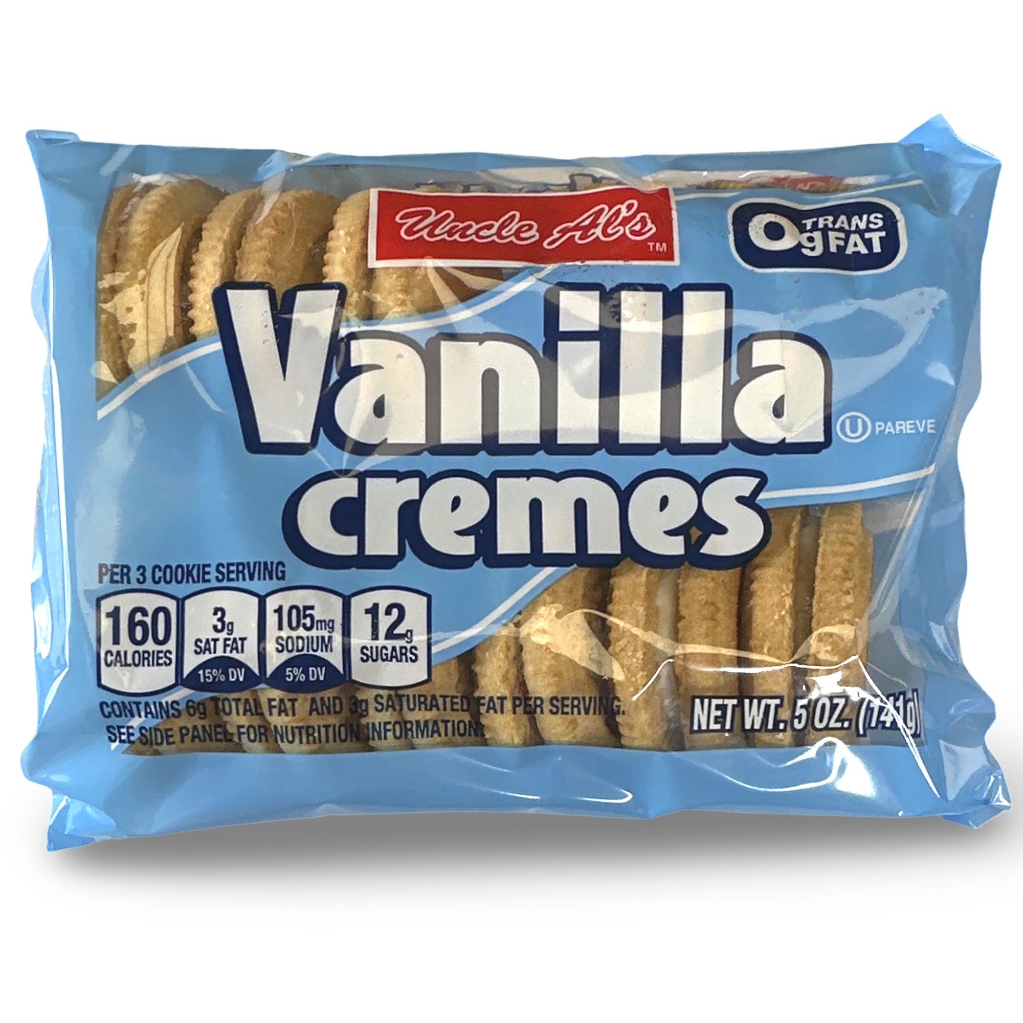 Uncle Al's Vanilla & Duplex Cremes Cookies Combo 5 Oz, 2 Packs 6