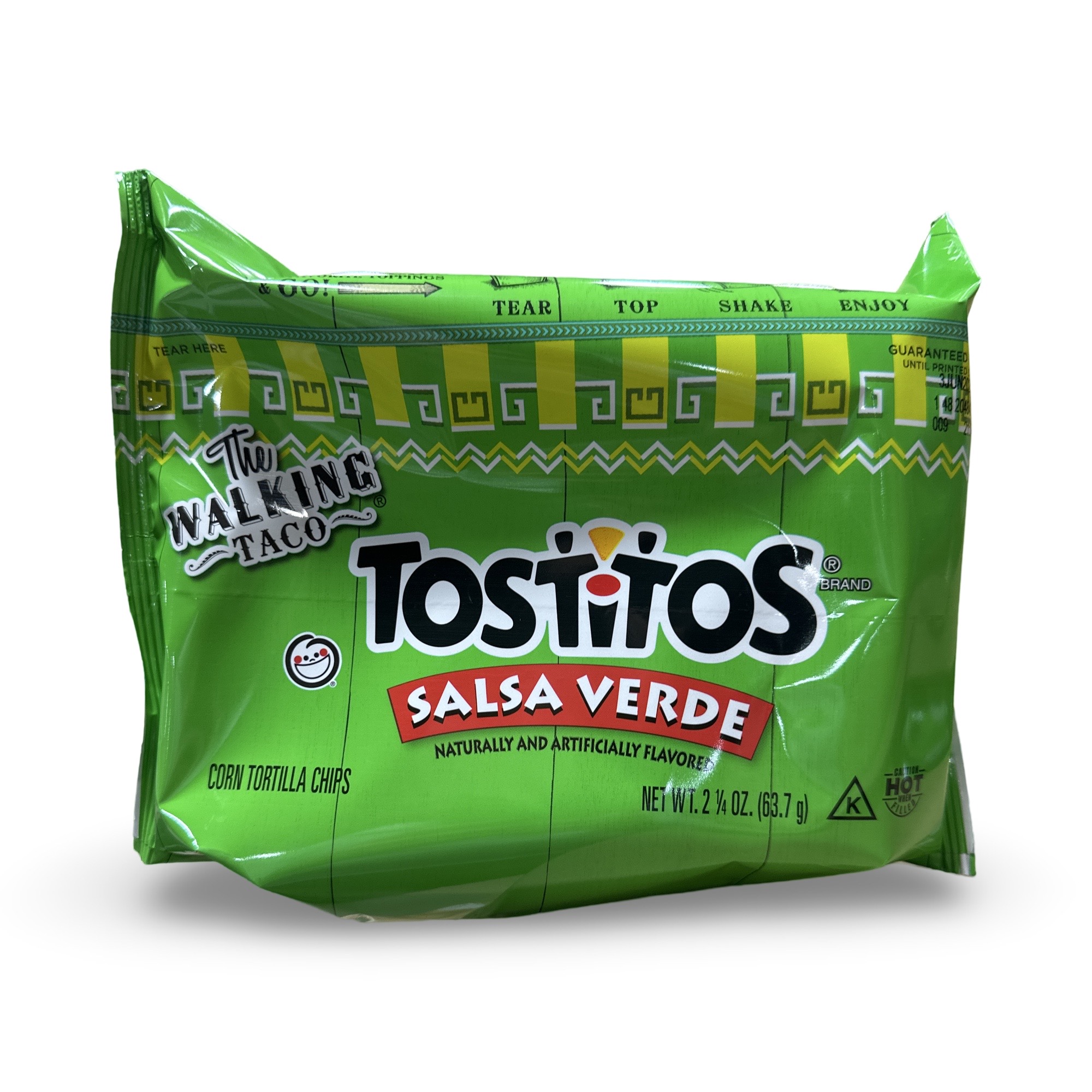 Frito Lay Tostitos Walking Taco, Salsa Verde Tortilla Chips, 2.25 Ounce, 18 Per Case