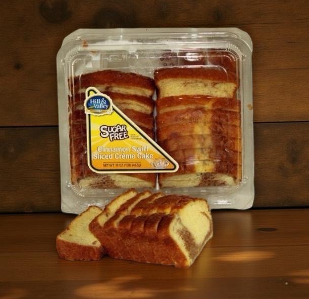 Hill & Valley Sugar Free Sliced Creme Cake | Cinnamon Swirl | 16 Oz | Pack of 2 3