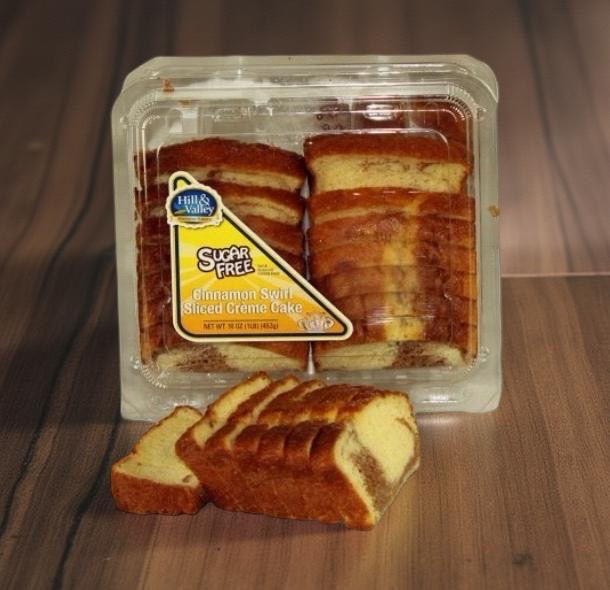 Hill & Valley Sugar Free Sliced Creme Cake | Cinnamon Swirl | 16 Oz | Pack of 2 6