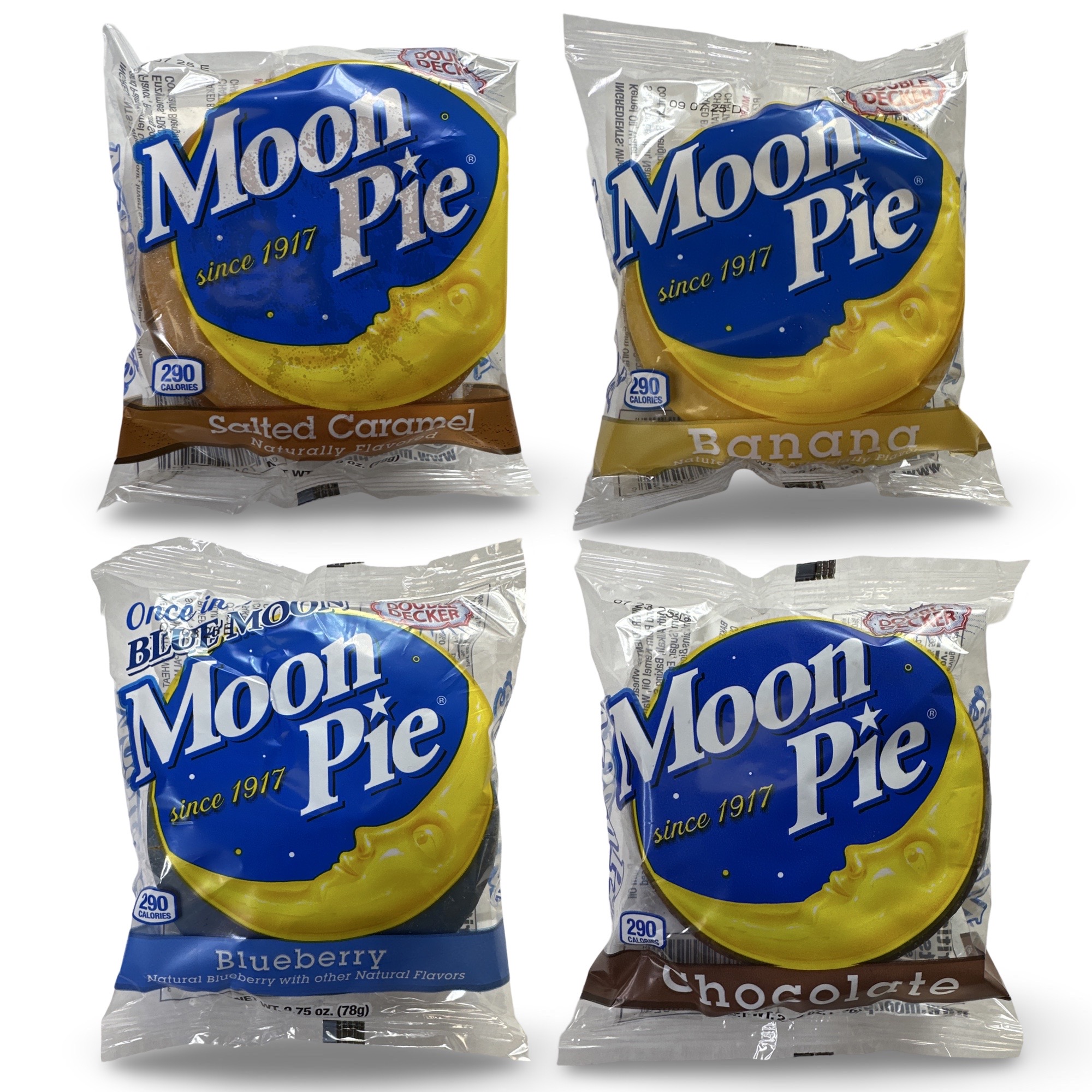 Moon Pie Double Decker Snack Cakes, Since 1917, Includes Chocolate, Banana, Salted Caramel and Blueberry Variety 2