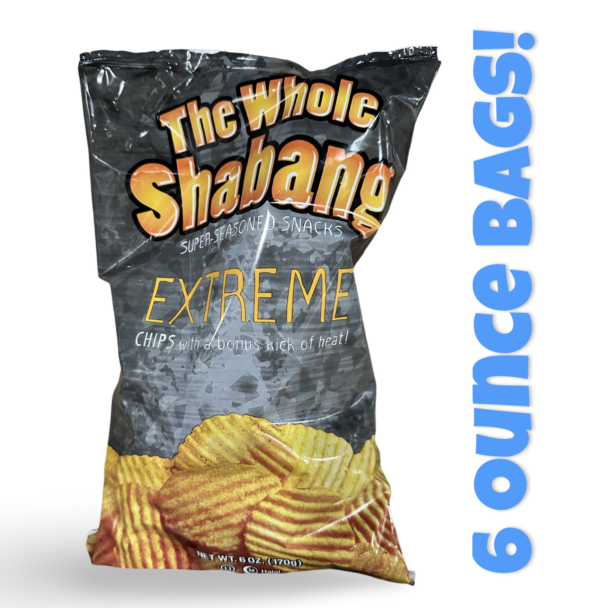 The Whole Shabang Original and Extreme Potato Chips, 2x BIG 6 Oz Bags 2
