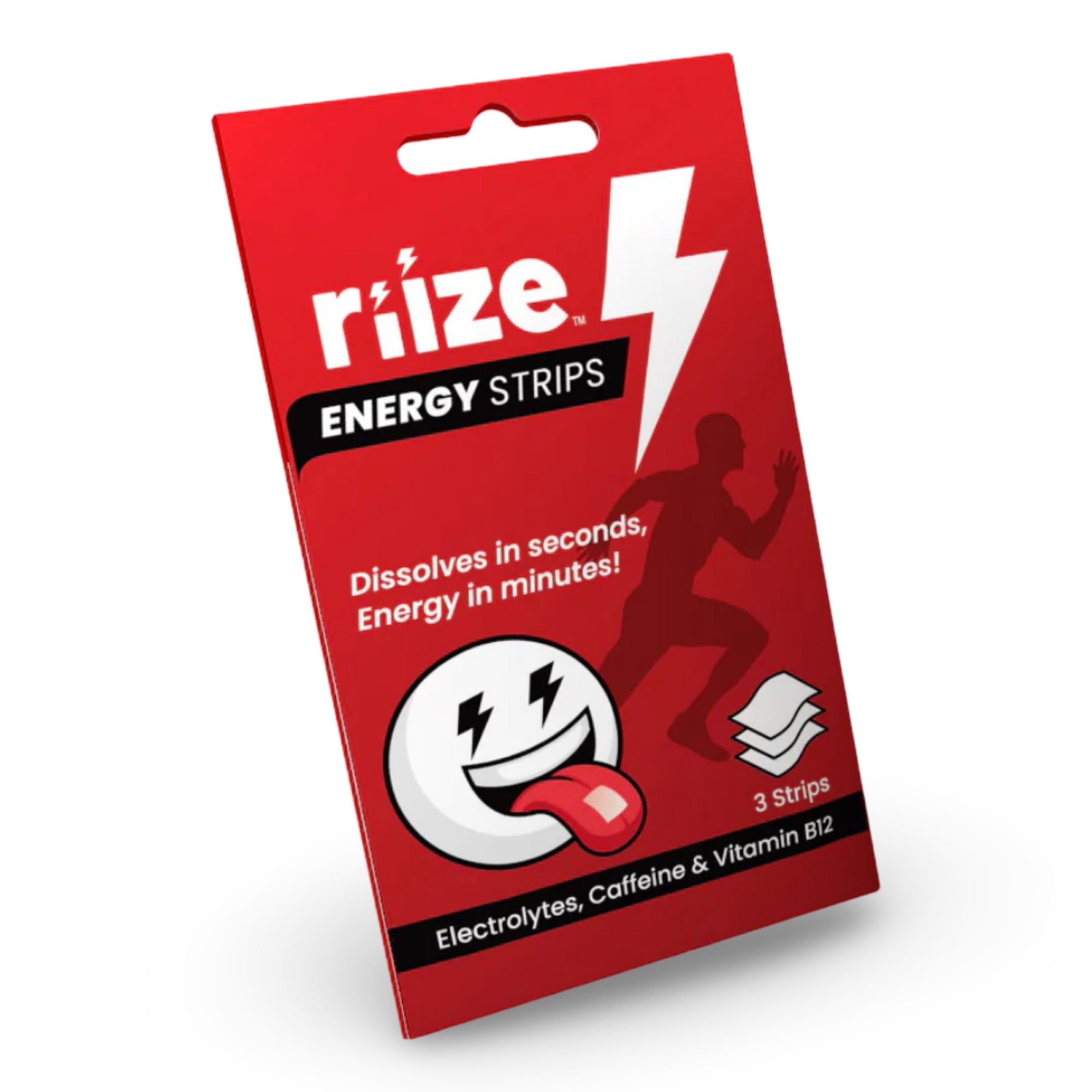 Riize Energy Quick Dissolving Strips, Vitamin Supplement With Electrolytes, Caffeine and Vitamin B12, 3 Per Pack 7