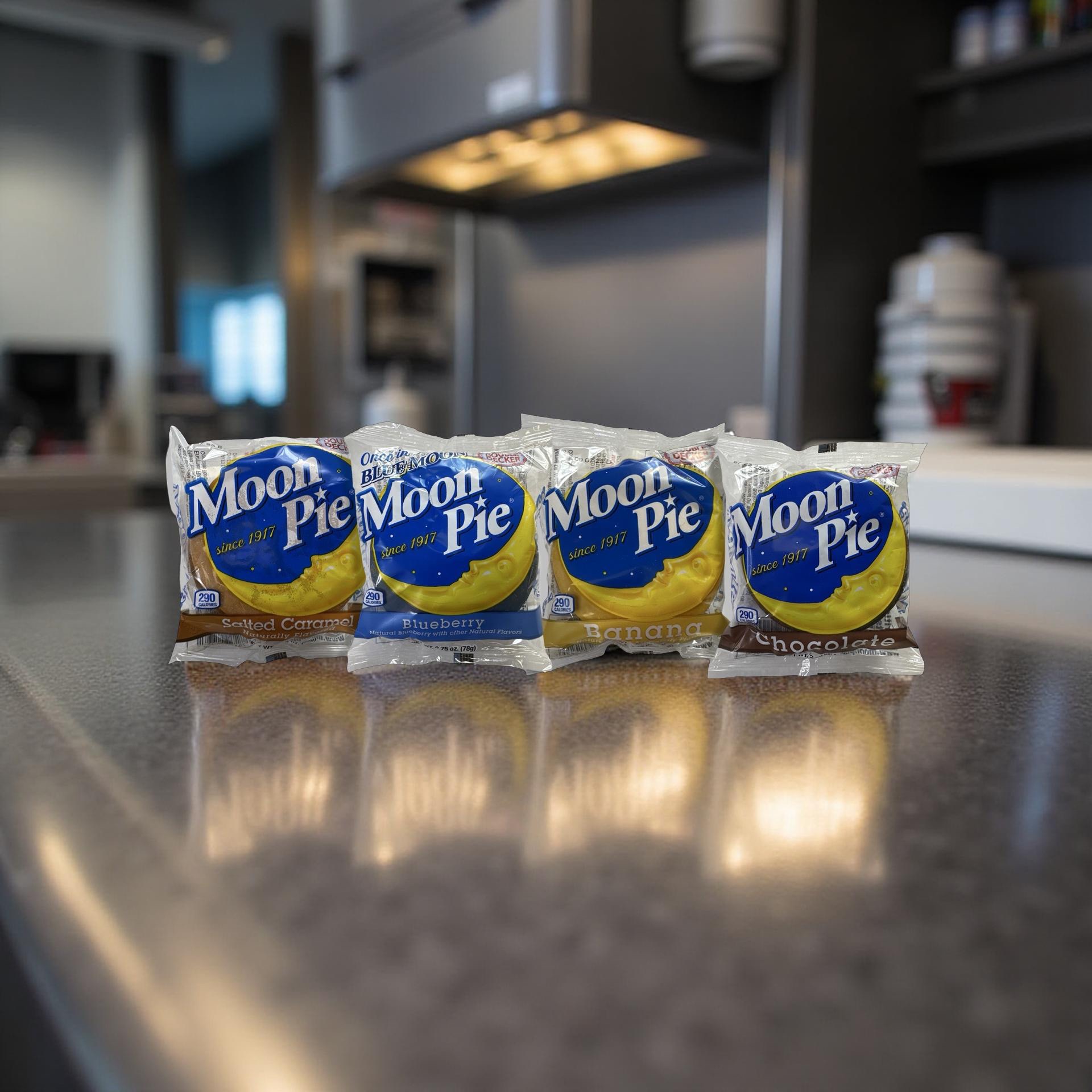 Moon Pie Double Decker Snack Cakes, Since 1917, Includes Chocolate, Banana, Salted Caramel and Blueberry Variety 4