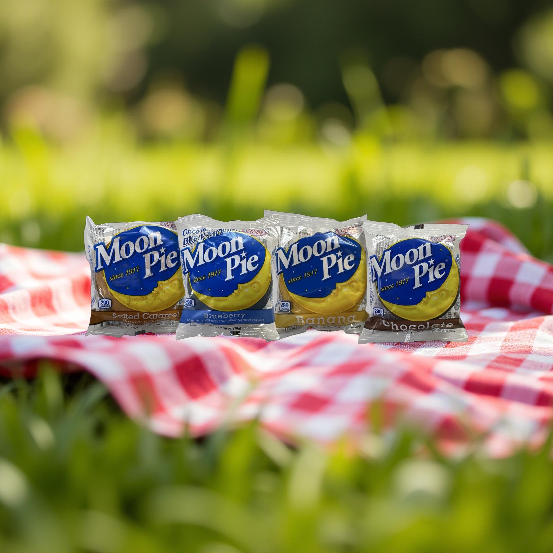 Moon Pie Double Decker Snack Cakes, Since 1917, Includes Chocolate, Banana, Salted Caramel and Blueberry Variety 5