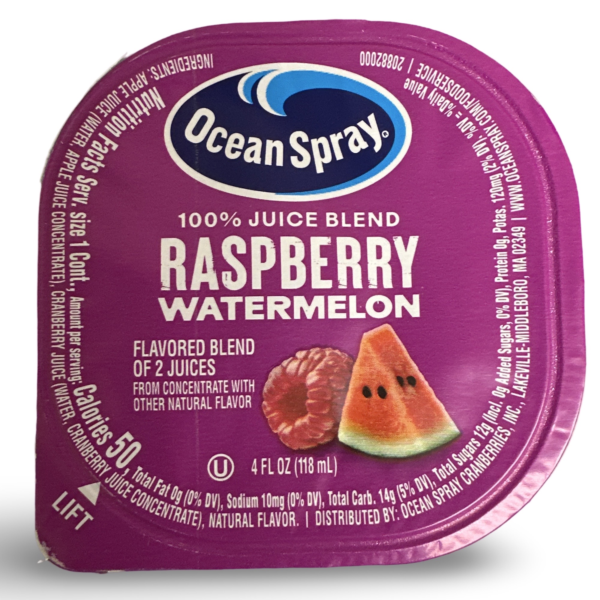 Ocean Spray Fruit Juice Individual Cups Flavors: Strawberry Lemonade and Raspberry Watermelon, 100% Juice,  24 Cups 2