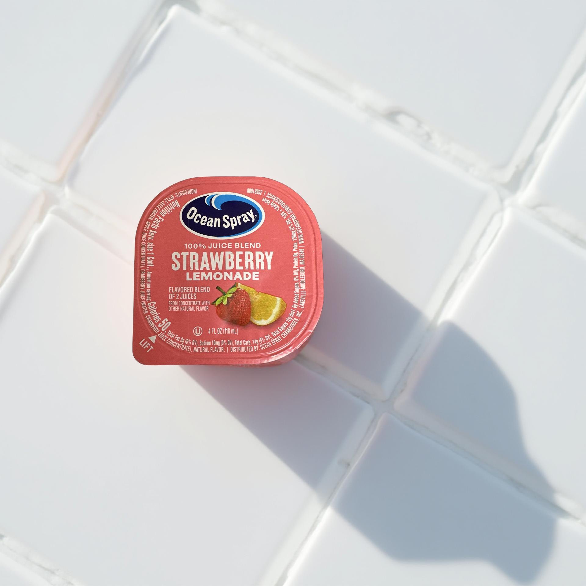 Ocean Spray Fruit Juice Individual Cups Strawberry Lemonade 100% Juice,  24 Cups 4