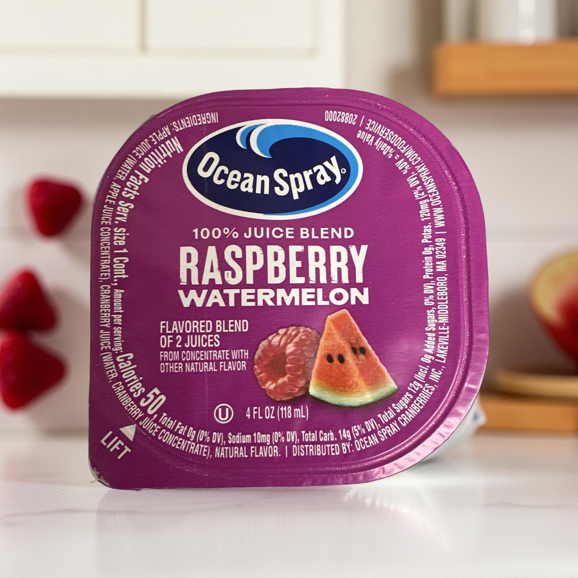 Ocean Spray Fruit Juice Individual Cups Flavors: Strawberry Lemonade and Raspberry Watermelon, 100% Juice,  24 Cups 5