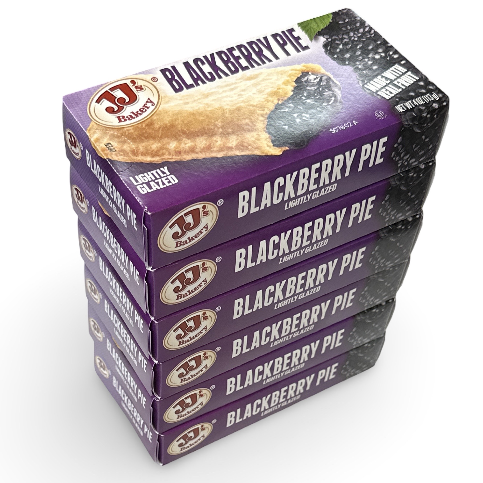 JJ's Bakery Blackberry Glazed Snack Pies 4oz (Pack of 6)