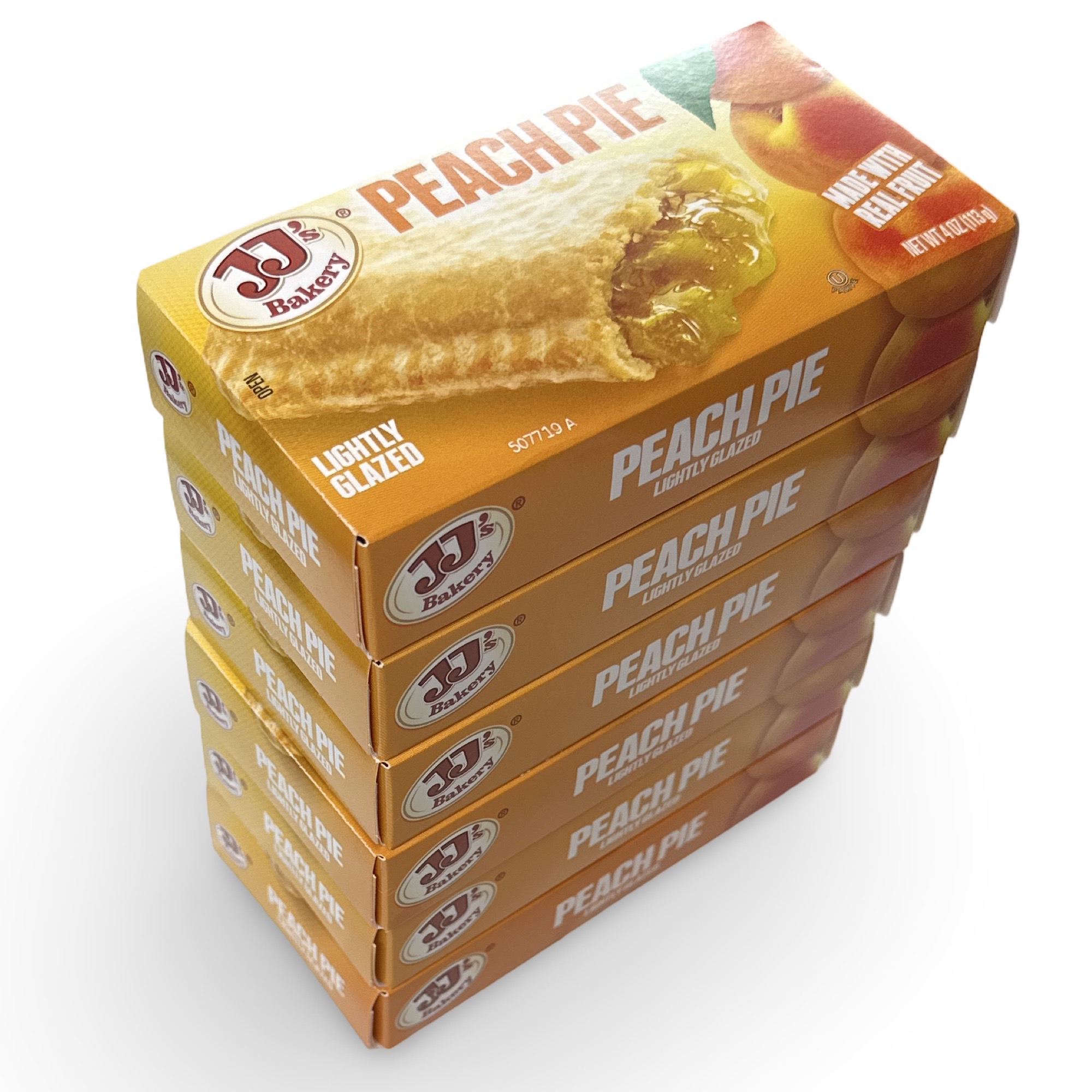 JJ's Bakery Peach Glazed Snack Pies 4oz (Pack of 6)