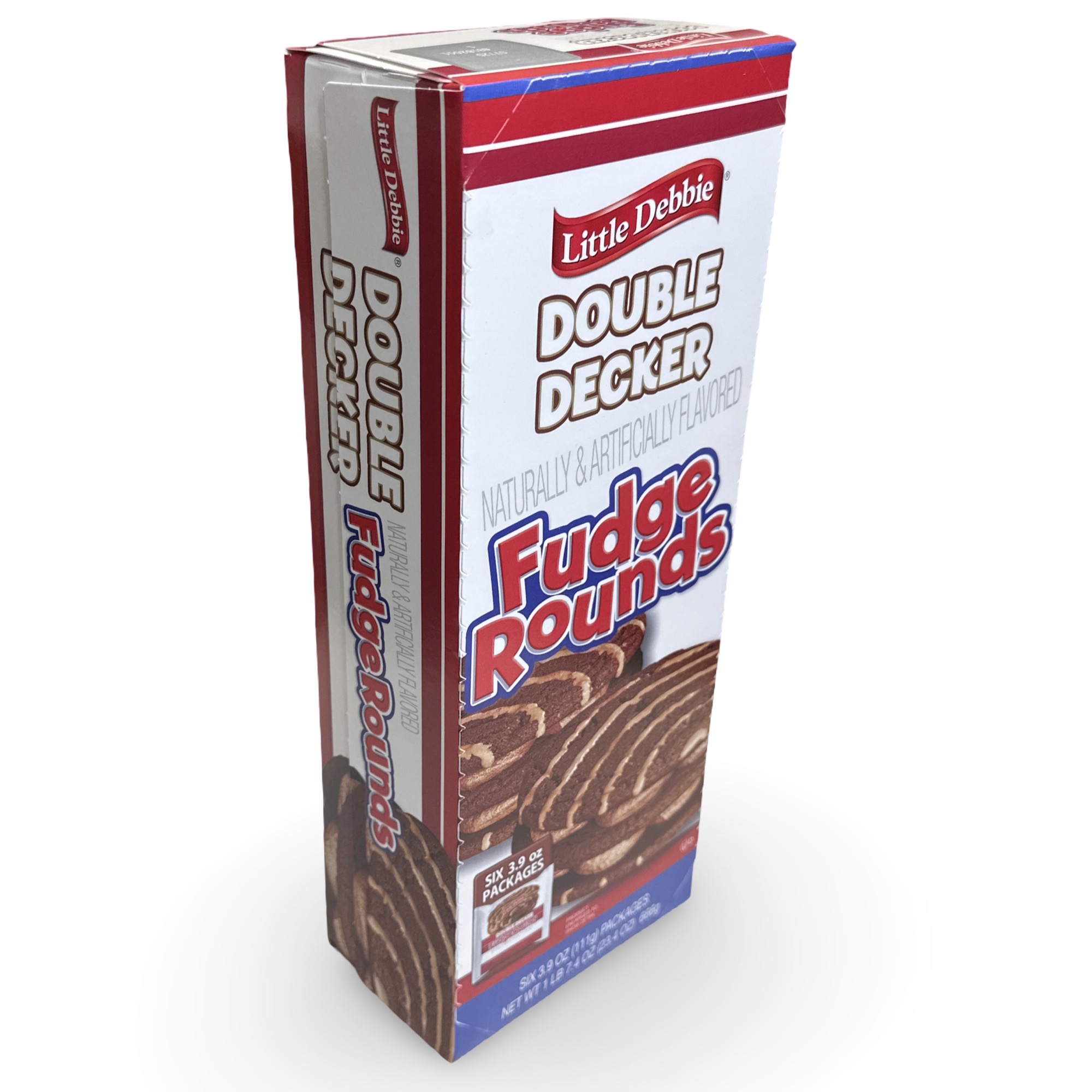 Little Debbie, Double Decker Fudge Round, Individually Packaged, 3.9 oz, Pack of 6