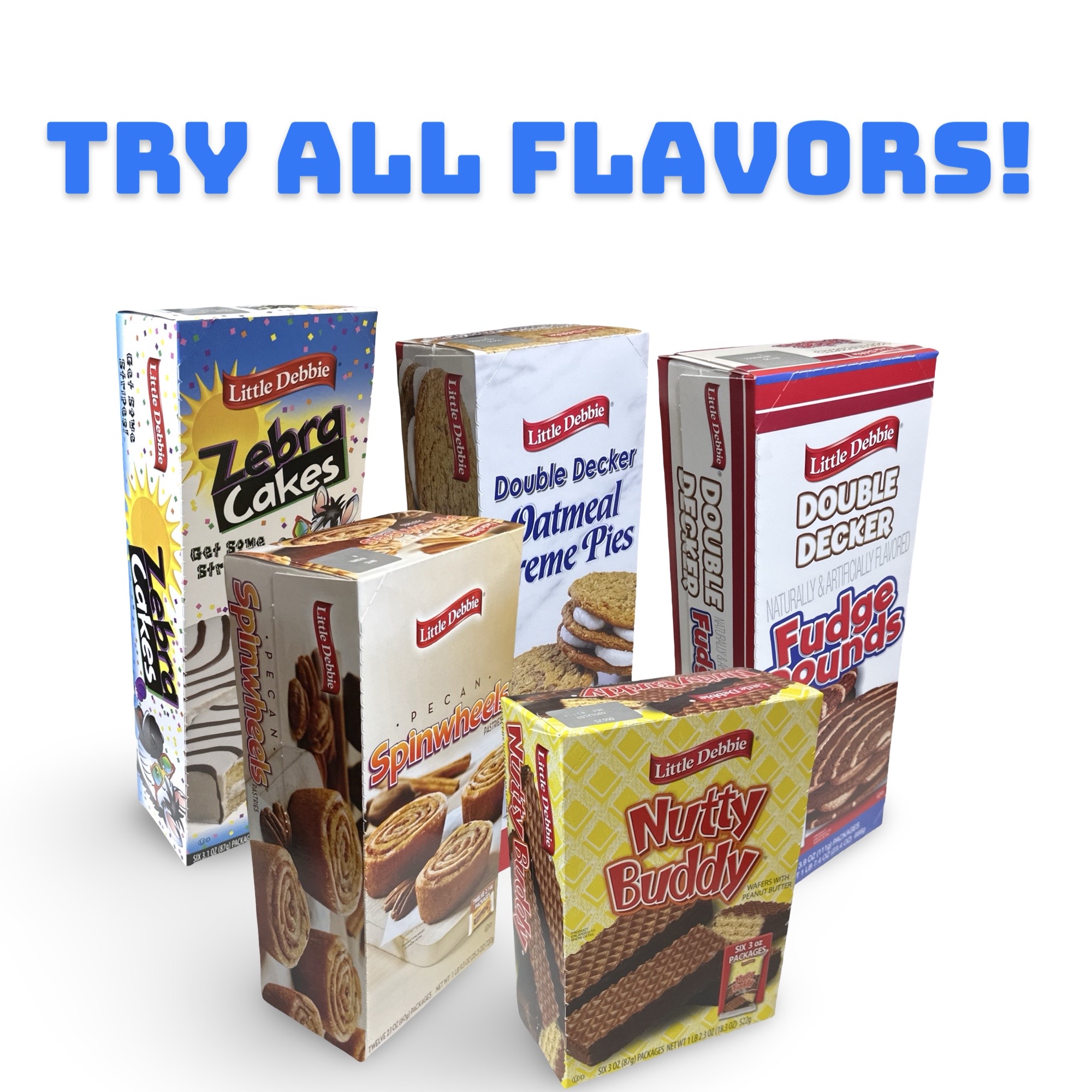 Little Debbie Mega Sized Cakes Combo Packs | Includes: Zebra Black & White Cakes / Cosmic Chocolate Brownies / Nutty Peanut Buddy Bars | 18 Total 5