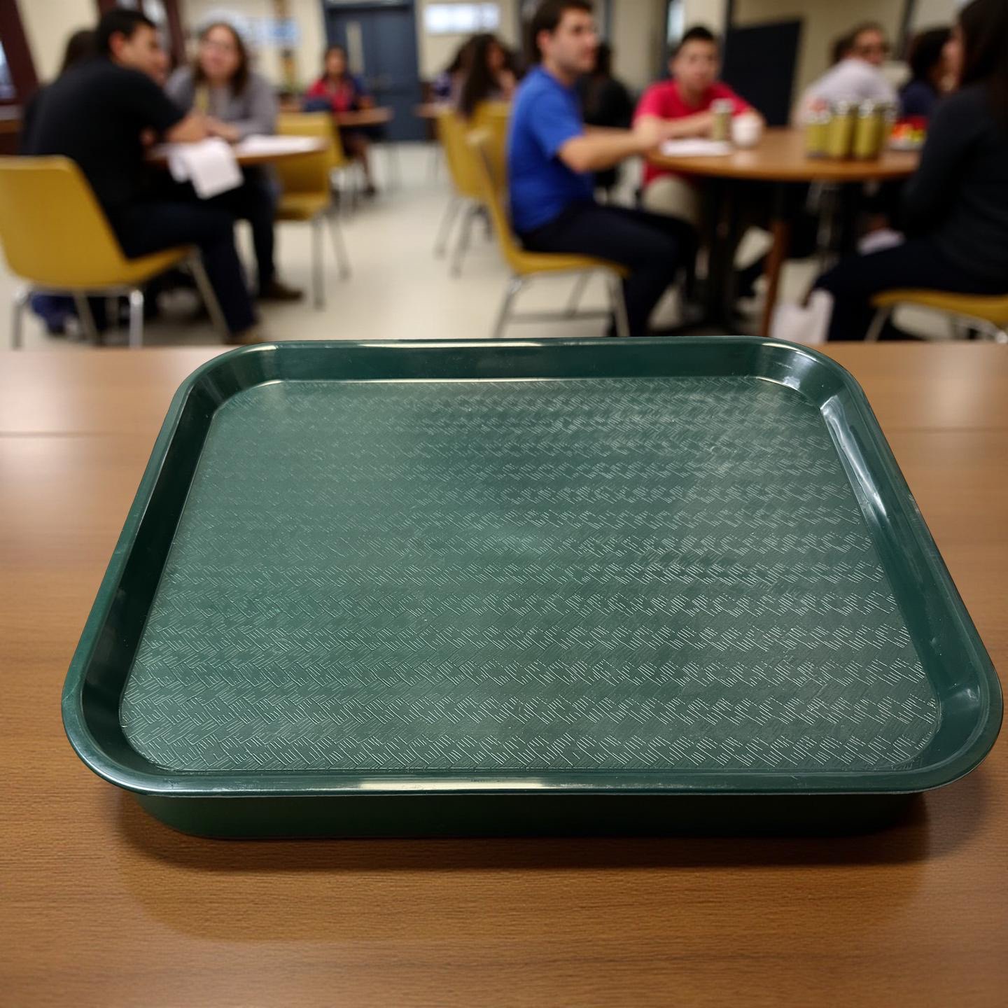 School Cafeteria Tray, Green, Full Size High Quality, 18 x 14 3