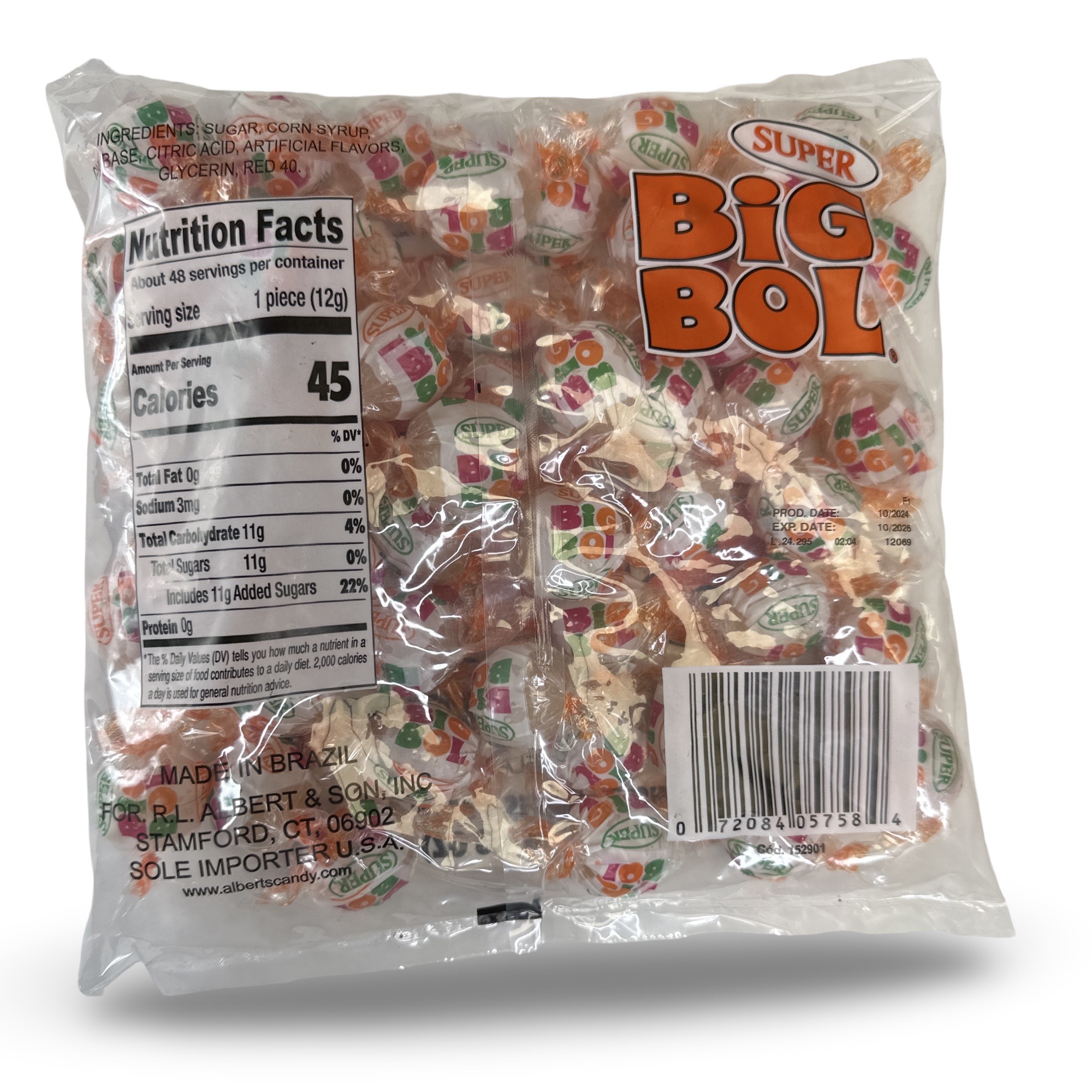Big Bol Chewy Classic Candy Bubble Gum, Over 1.25 lbs. , 48 Count Bag 2