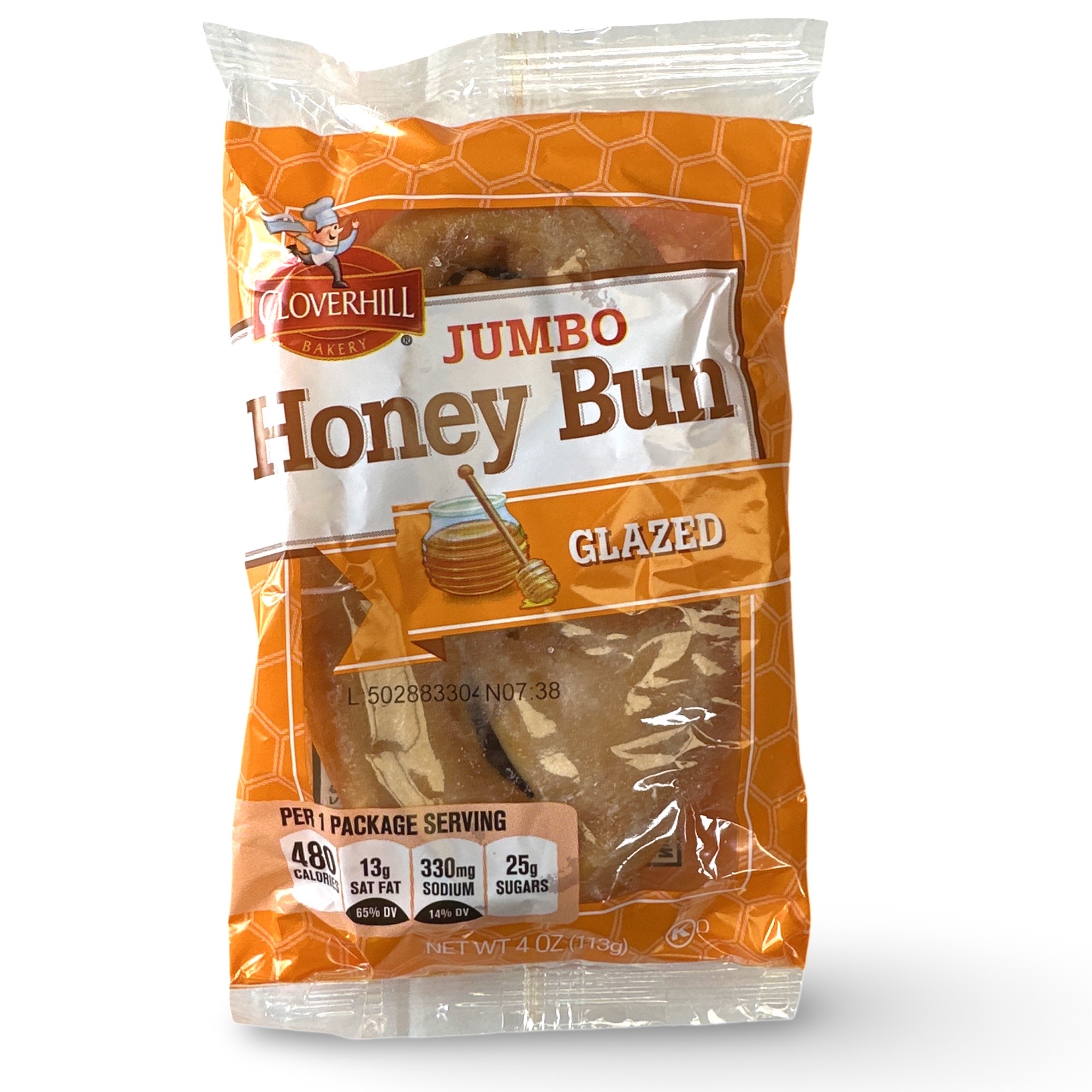 Cloverhill Jumbo Glazed Honeybun, 4.75 Ounce -- 36 per case.