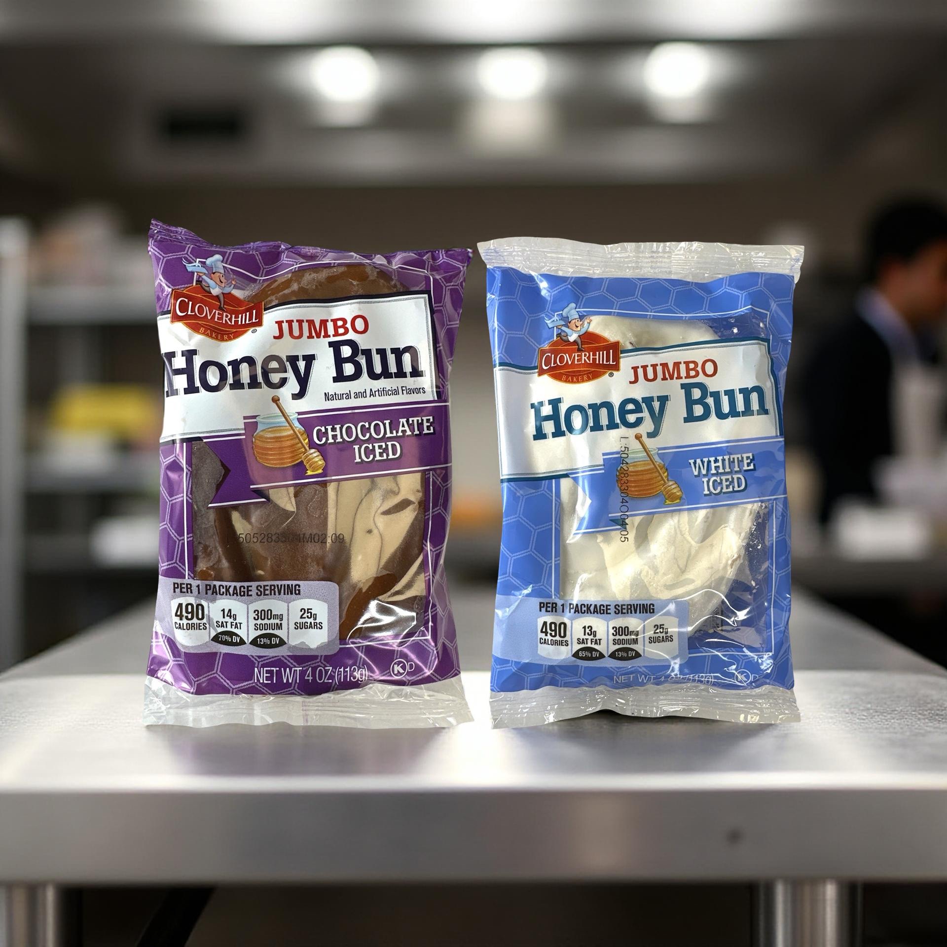 Cloverhill Jumbo White Iced & Chocolate Iced Honey Bun Combo | 12 Pack 5