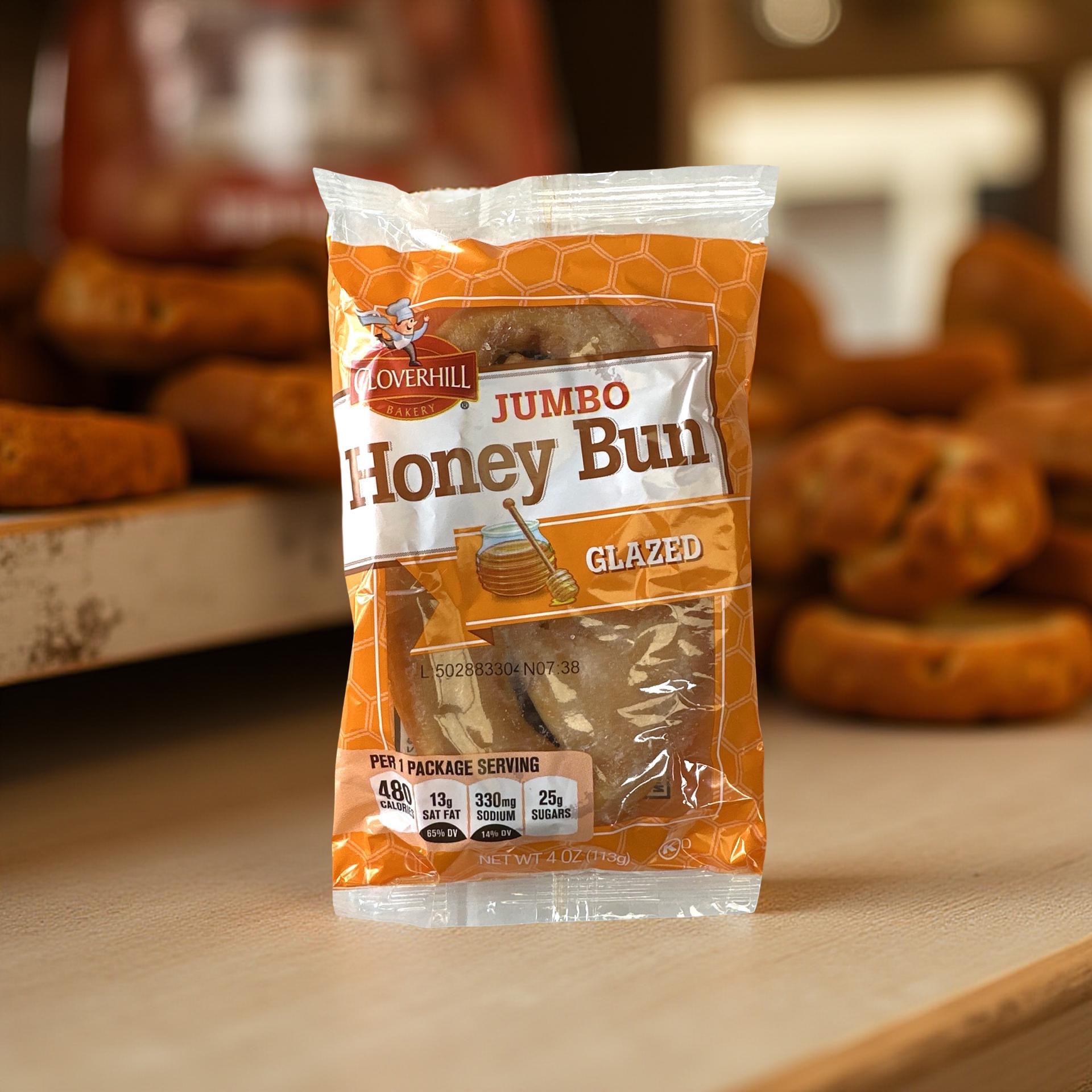 Cloverhill Jumbo Honeybuns, Glazed, Individually Packaged, Pack of 6 6