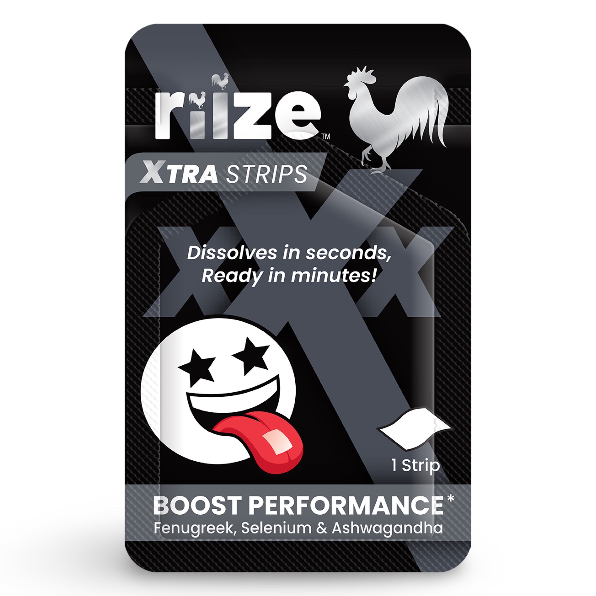 Riize Performance Boost, Quick Dissolving Strips, Supplement With Fenugreek, Ashwagandha, Selenium and Chromium, 3 Per Pack 2