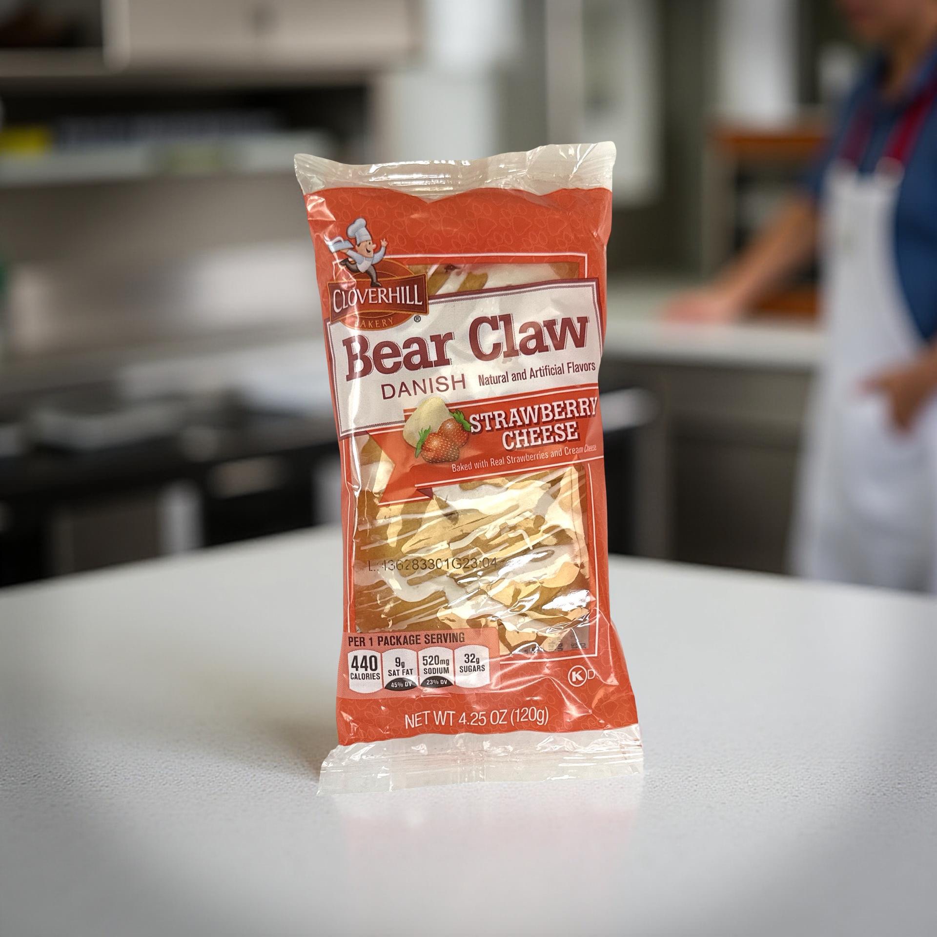 Cloverhill Bakery Bear Claw Strawberry Cheese Danish, 6 Count 3
