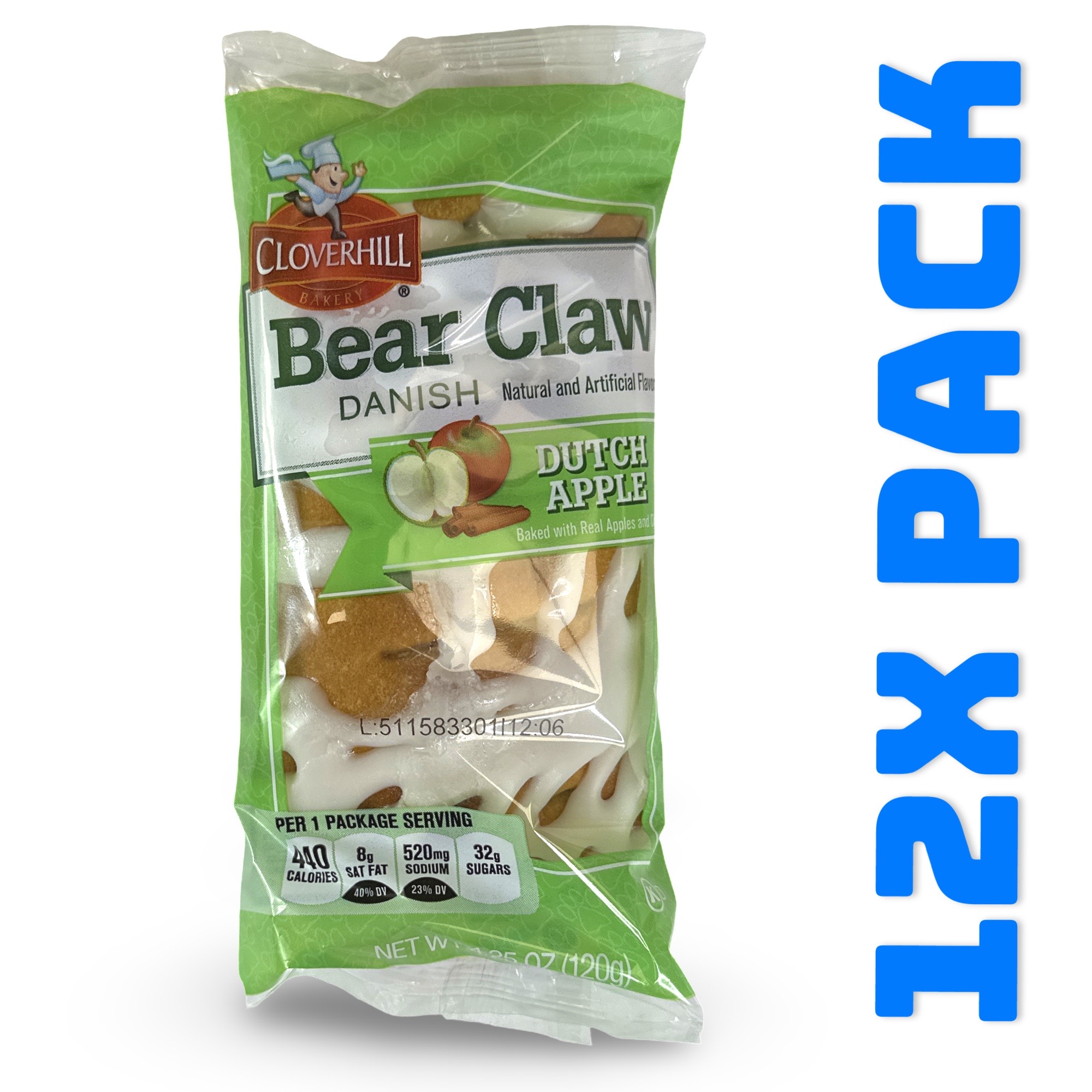 Cloverhill Apple Bear Claws | Individually Packaged | 12 Pack 2